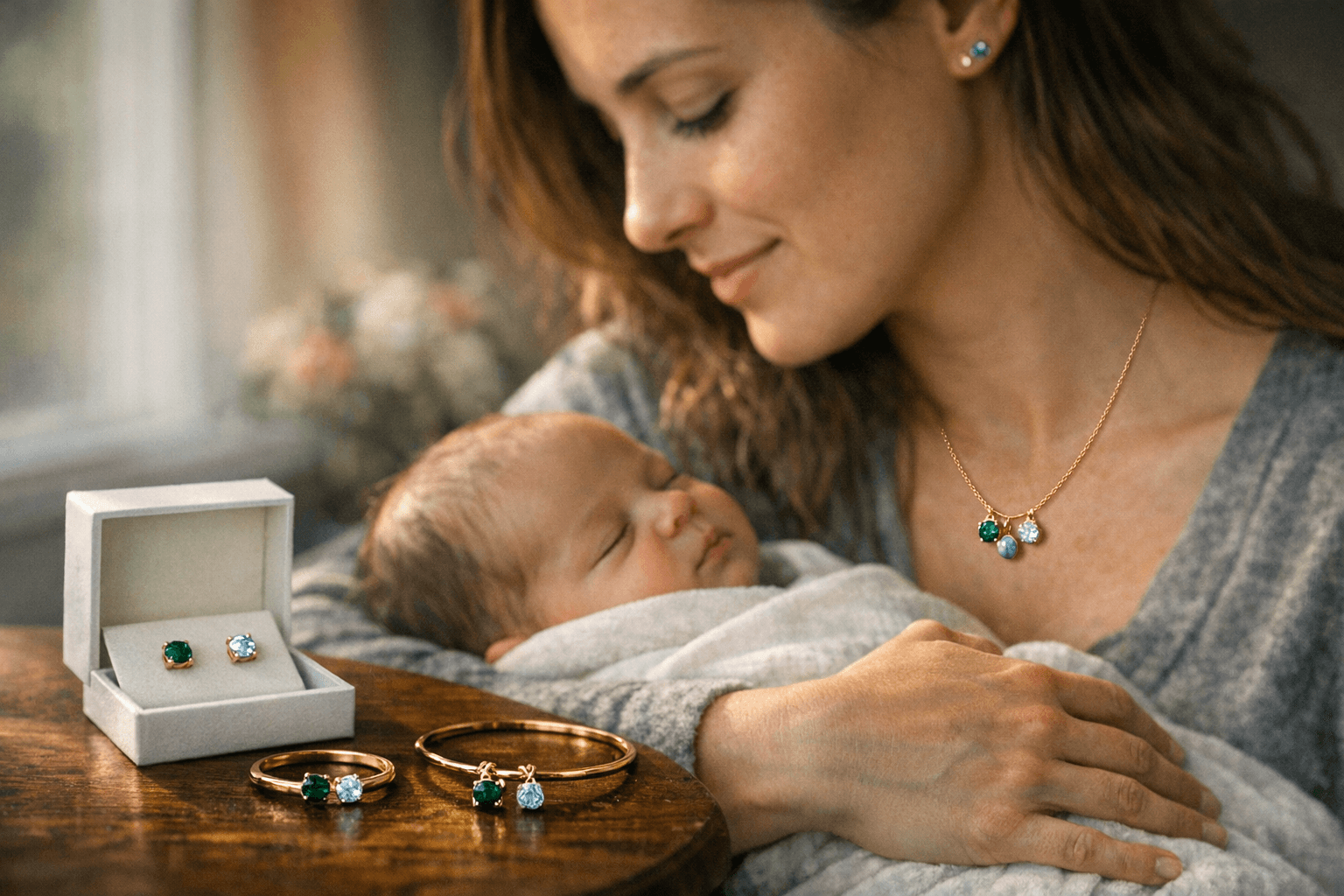 Birthstone Jewelry Tops Push-Present Wish Lists for New Moms