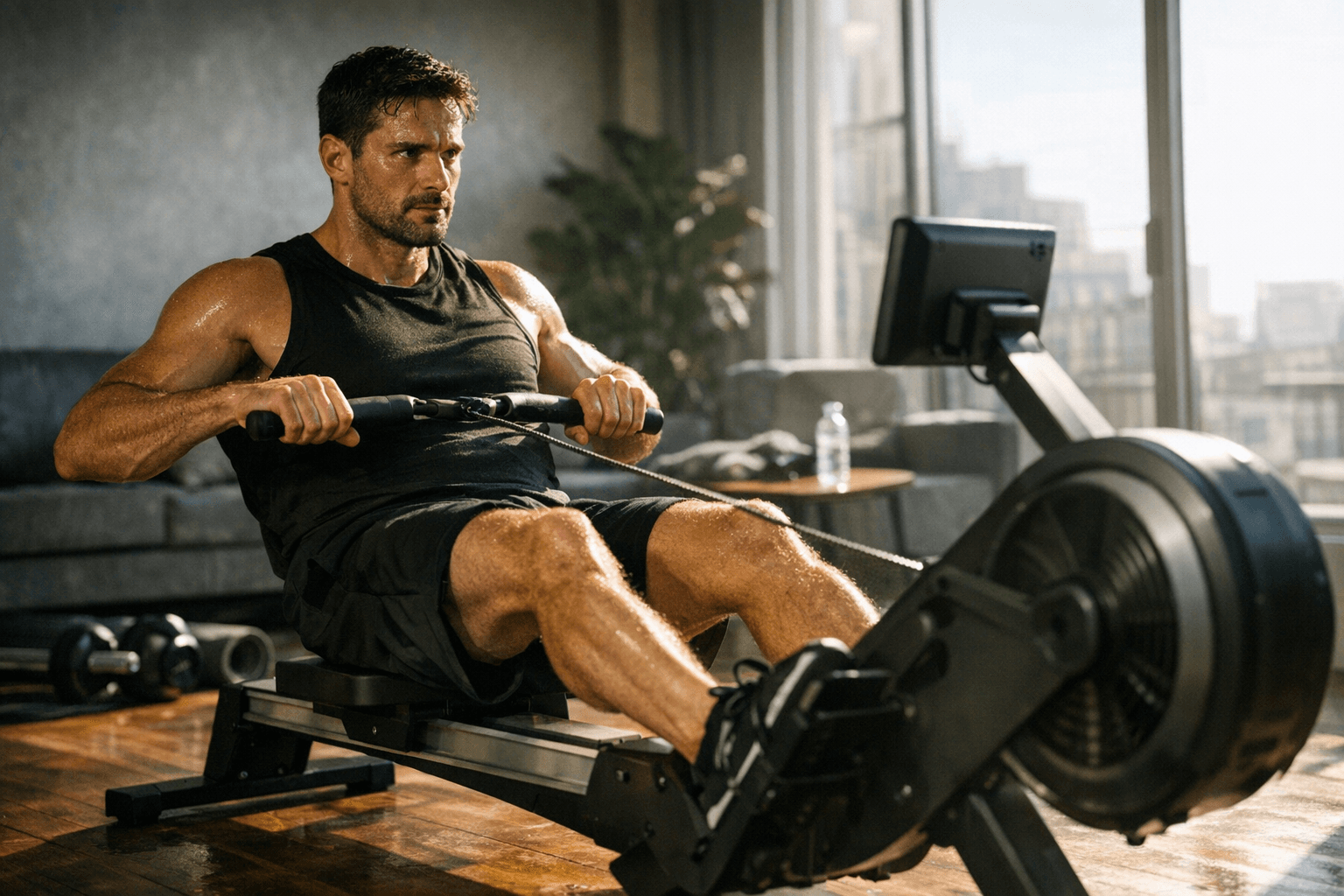 מכשיר חתירה ביתי: 86% מהשרירים באימון אחד מלא