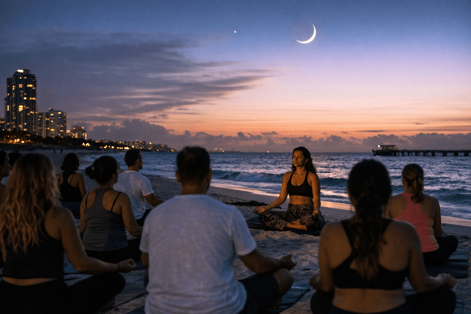 Miami’s New Moon Beach Yoga and Meditation Returns April 17