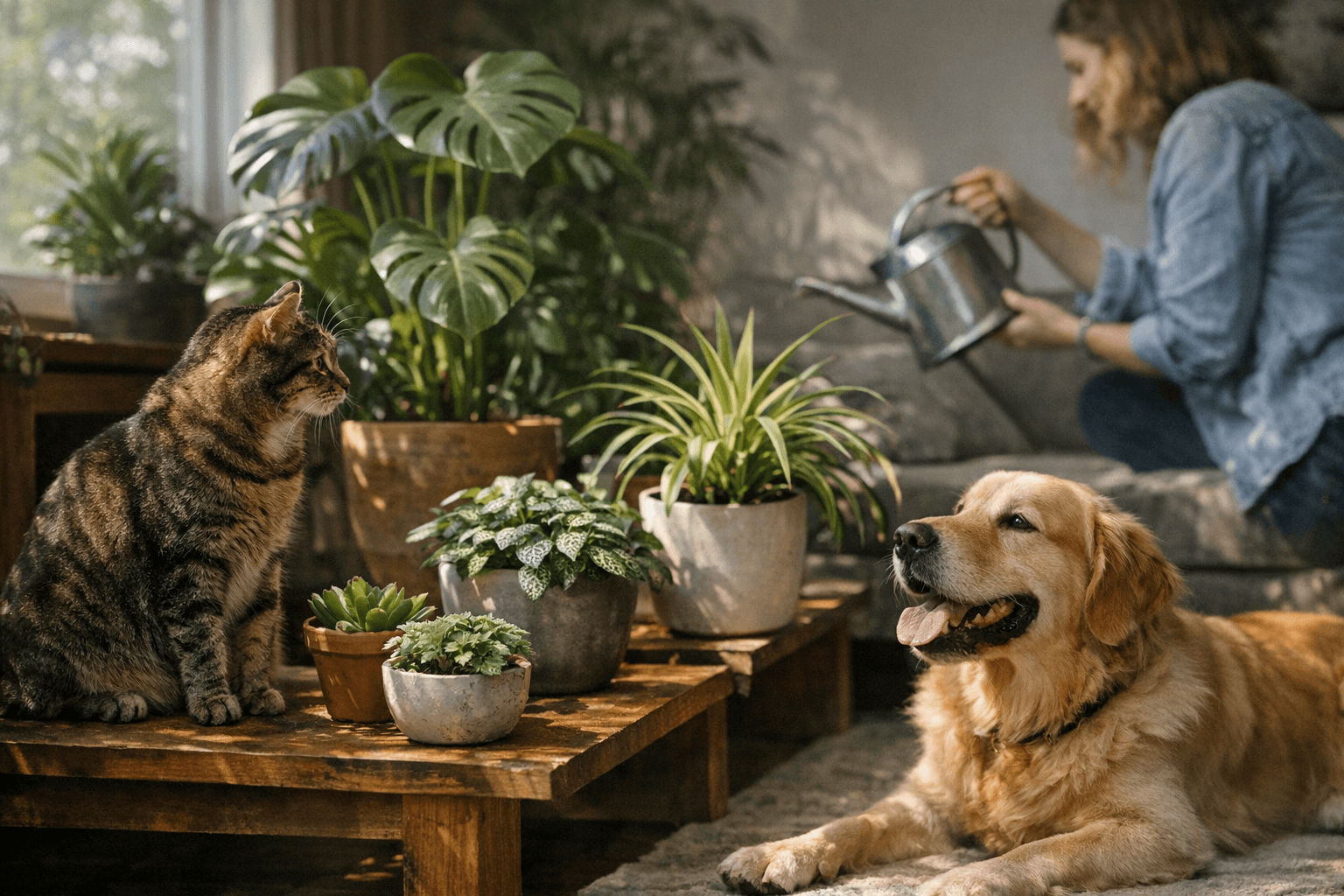 צמחים לא רעילים לבית עם כלב או חתול: המדריך המלא