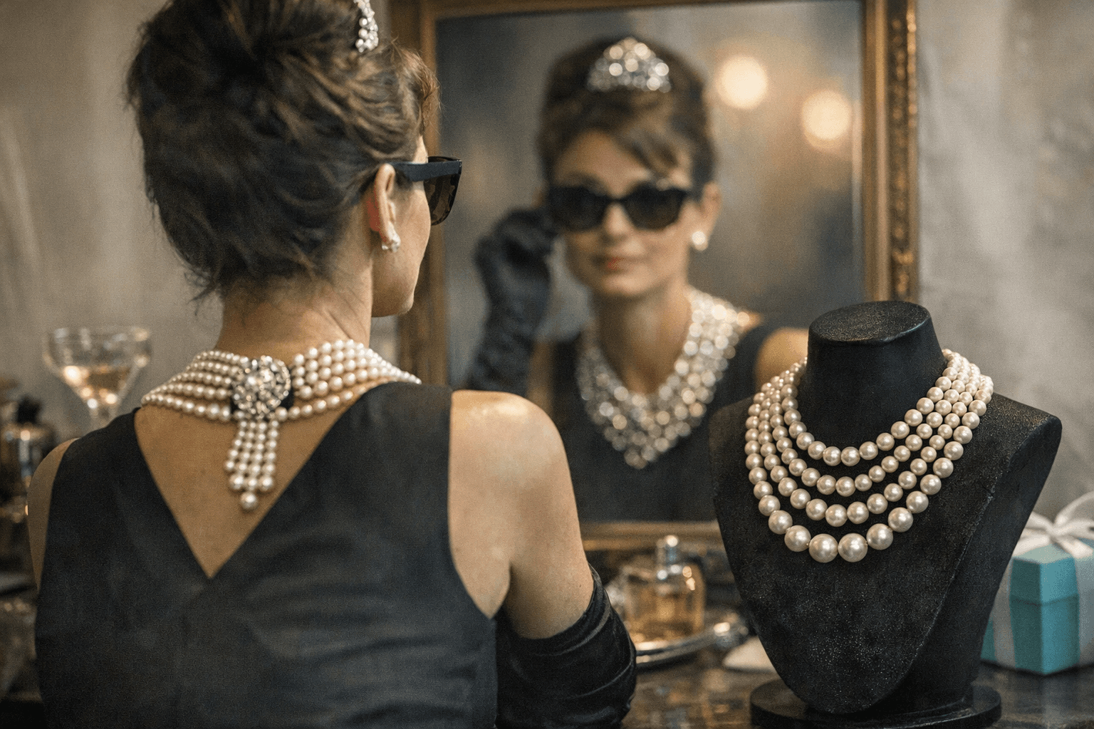 Audrey Hepburn’s Faux Pearl Look in Breakfast at Tiffany’s Endures