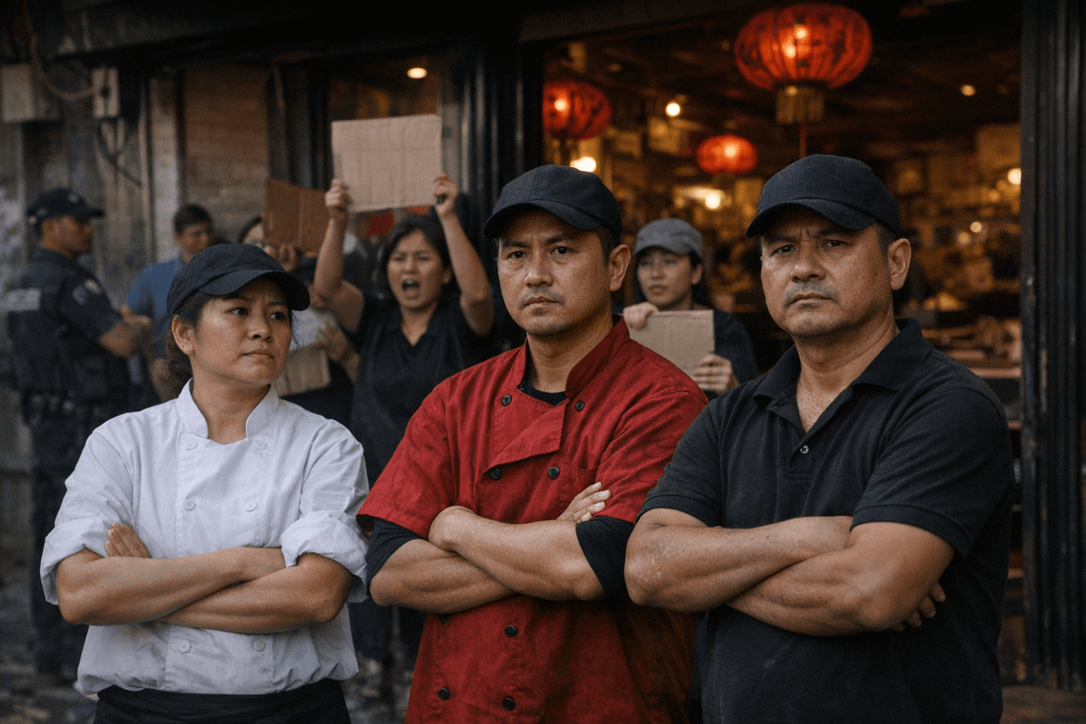 Kowloon House workers strike over three-year-delayed wage increase