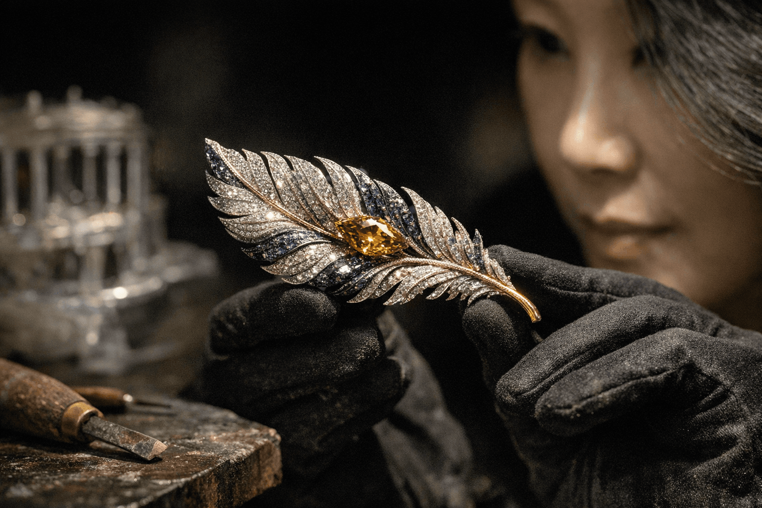 Cindy Chao’s Feather Brooch blends sculpture, architecture, and nature