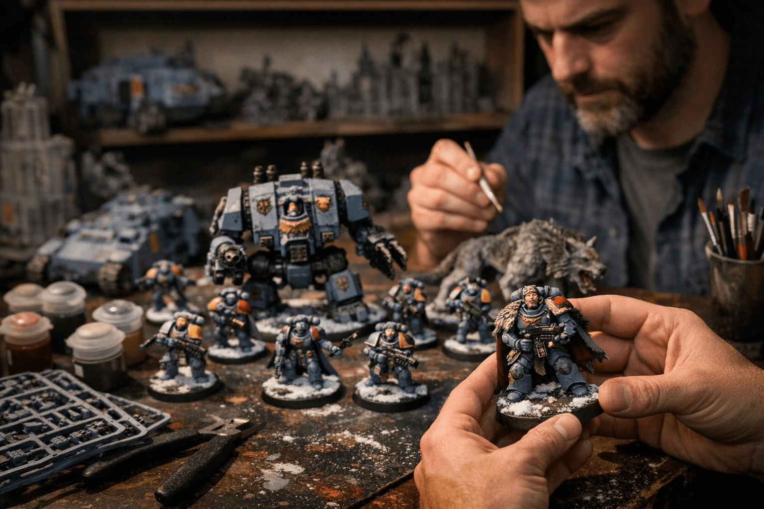 Warhammer 40,000 guide helps beginners start a Space Wolves army