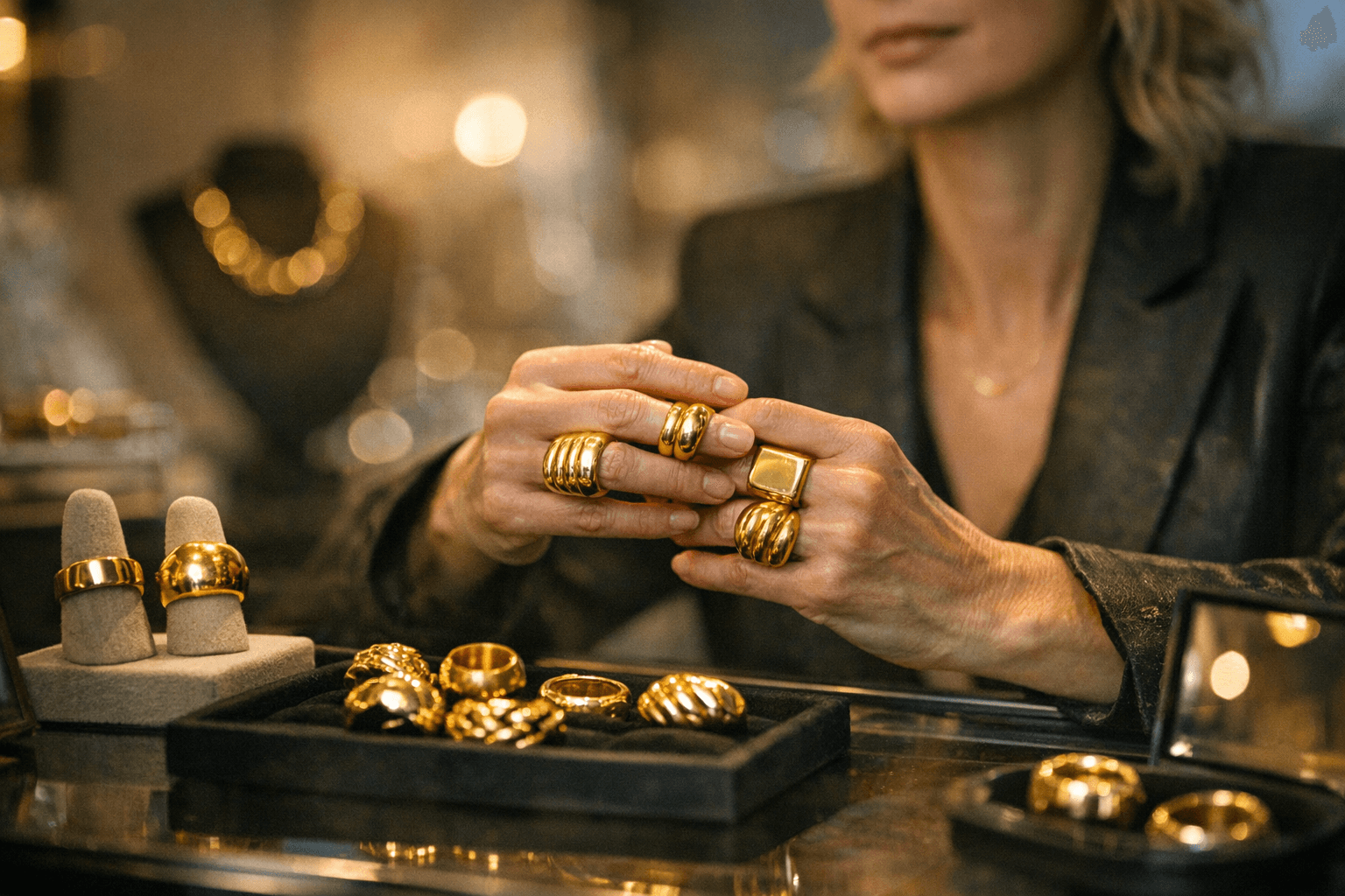 Chunky gold statement rings return, driving jewelry demand higher