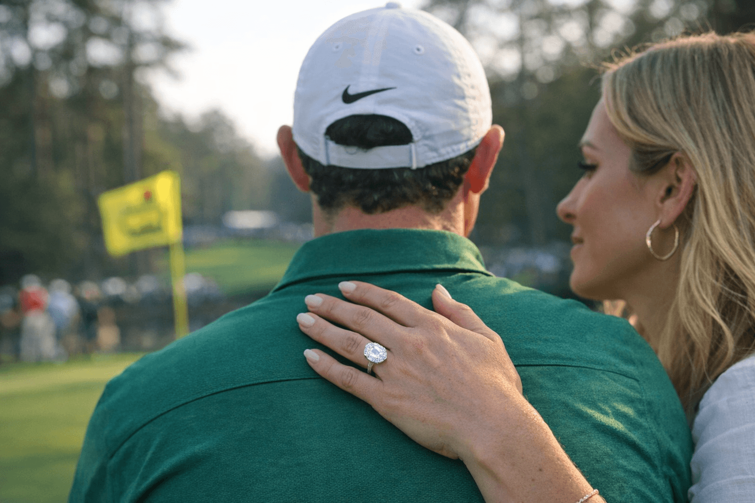 Erica Stoll’s engagement ring draws attention again at Augusta during Masters run