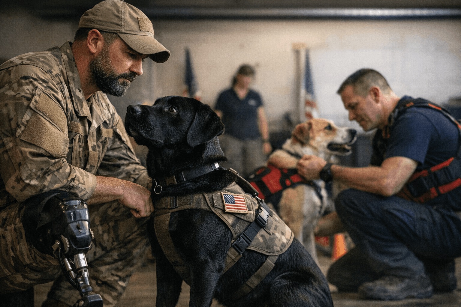 Rescued dogs train as service companions for veterans, first responders