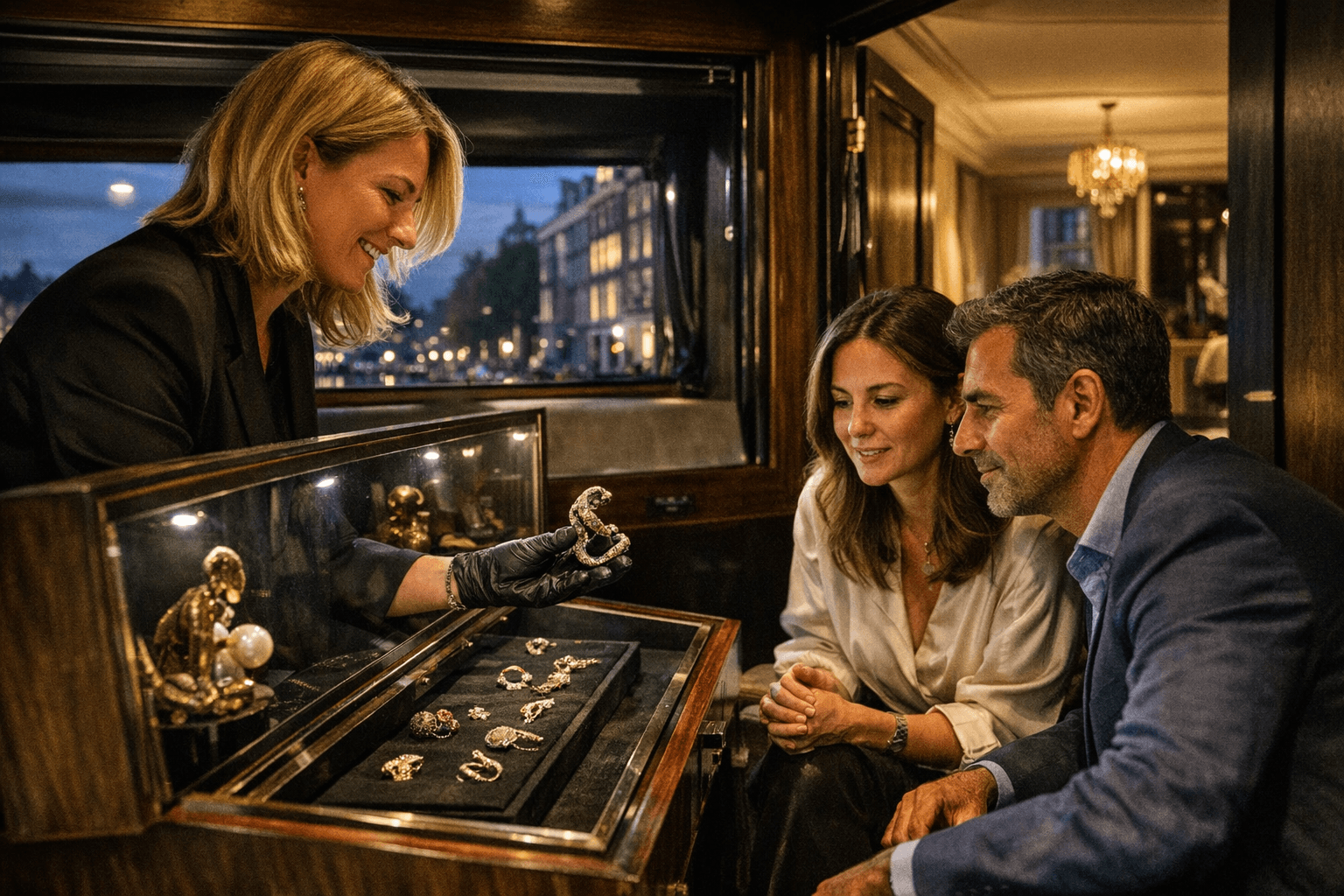 Rosewood Amsterdam unveils roaming jewelry gallery by Bibi van der Velden