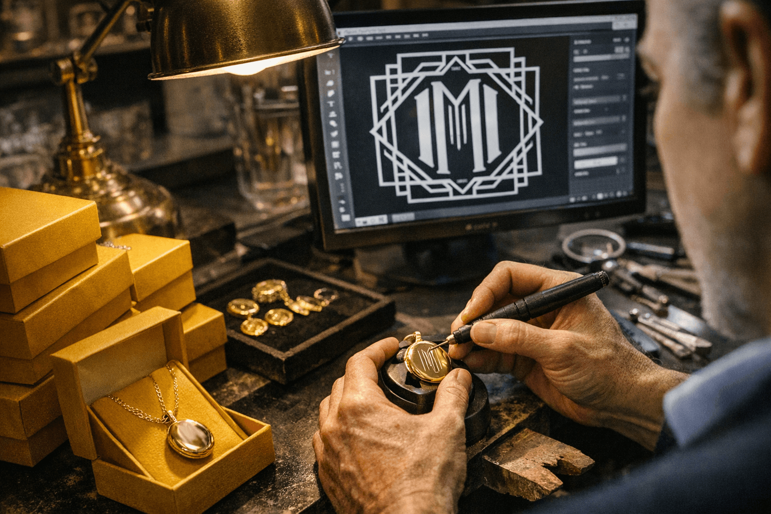 Monica Rich Kosann refreshes monogram with Art Deco-inspired personalization tools