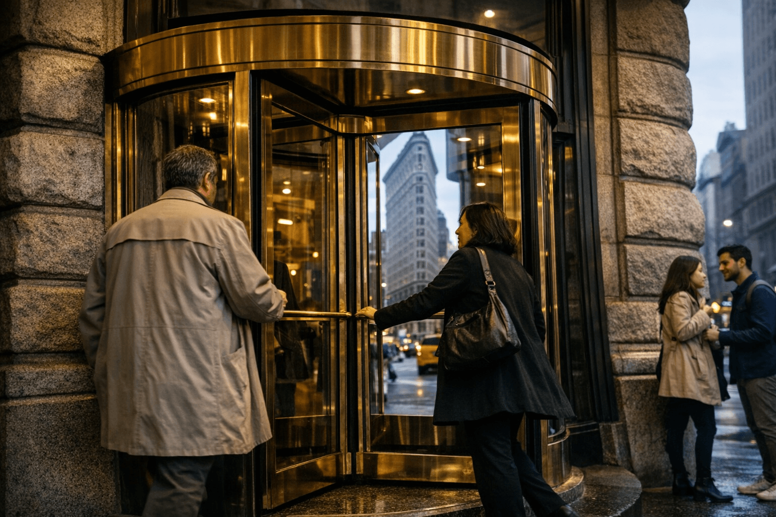 Flatiron Building gets rebuilt revolving door, a century after invention