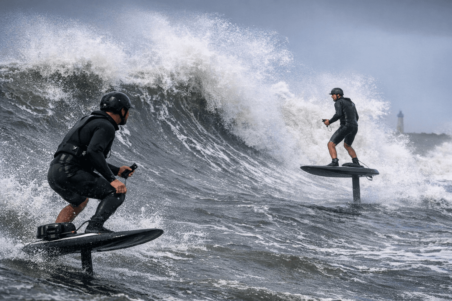 Foil Drive and Lift X battle hurricane swell at Hatteras Inlet