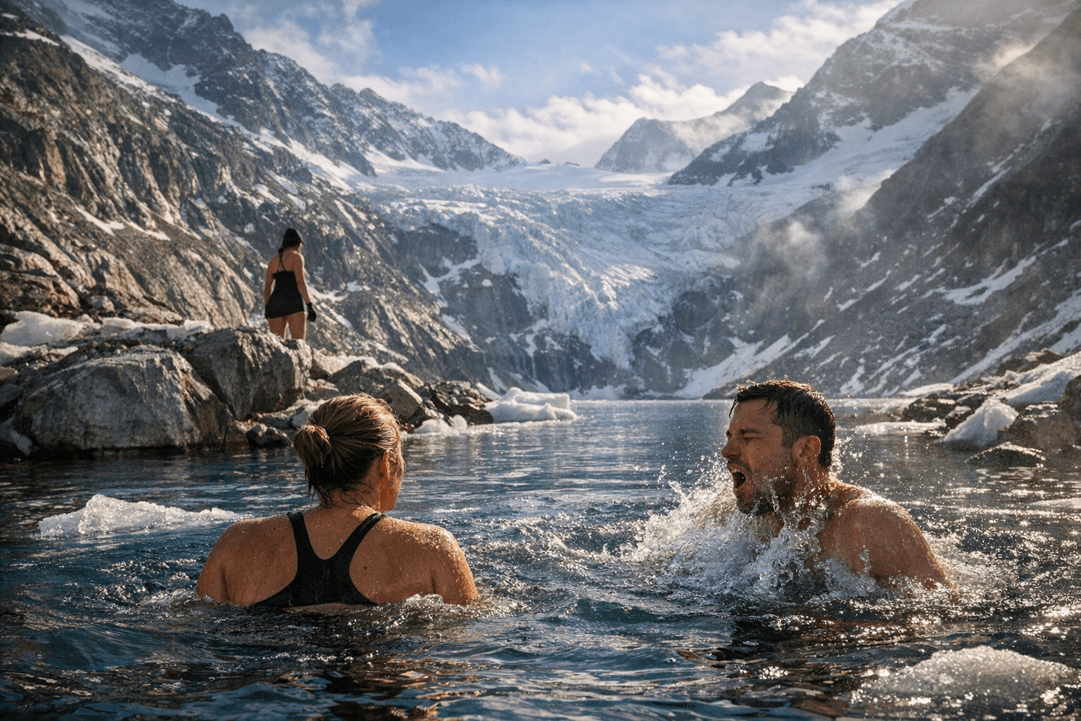 British Columbia’s glacier-fed cold plunges draw wellness seekers into icy mountains