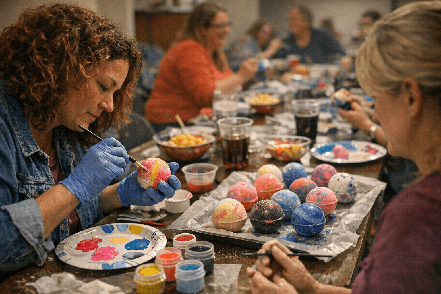 Galion craft night invites adults to paint DIY bath bombs