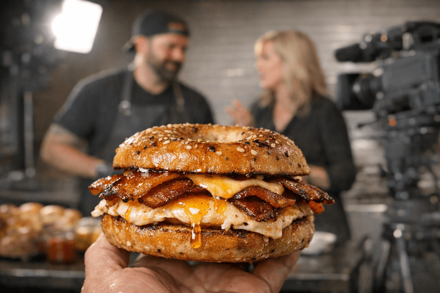 Decker’s Sourdough Bagels Showcases Hot-Honey Breakfast Sandwich on TV