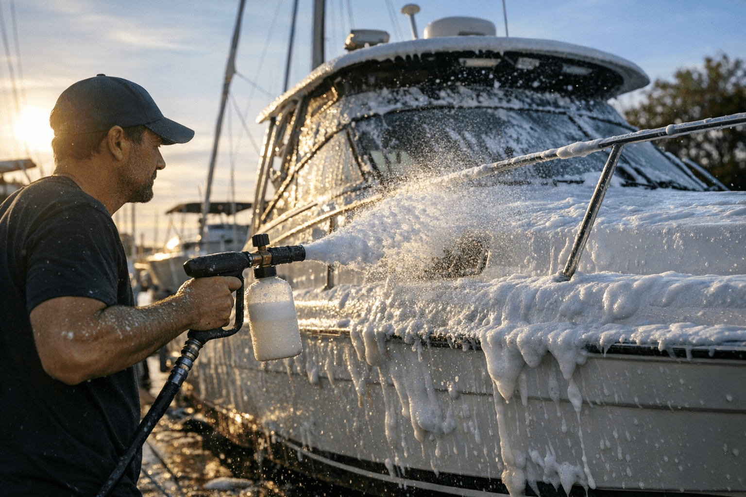 Why Foam Soap Sprayers Make Boat Washing Faster, Safer, Cleaner