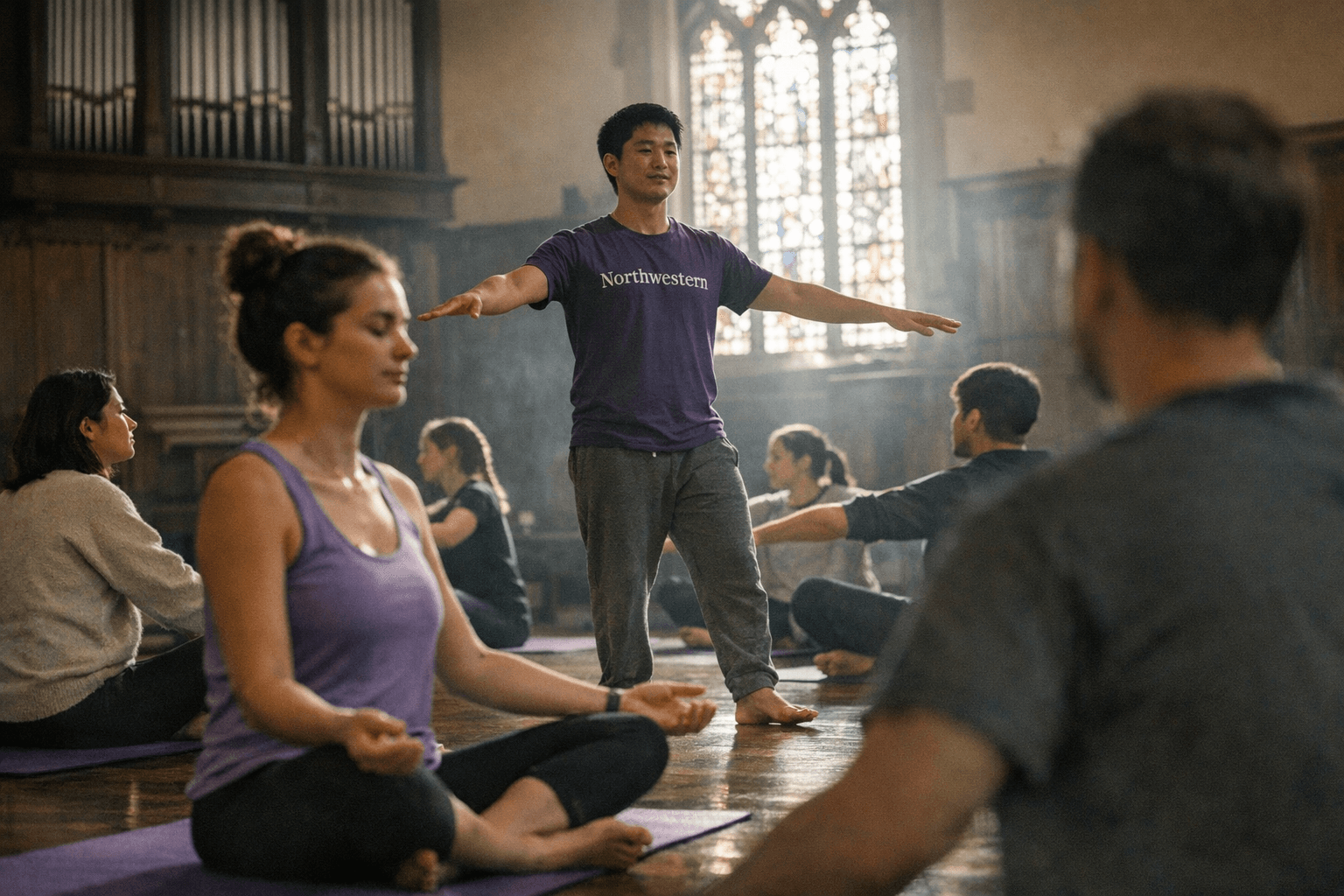 Northwestern offers student-led mindful movement session in Evanston
