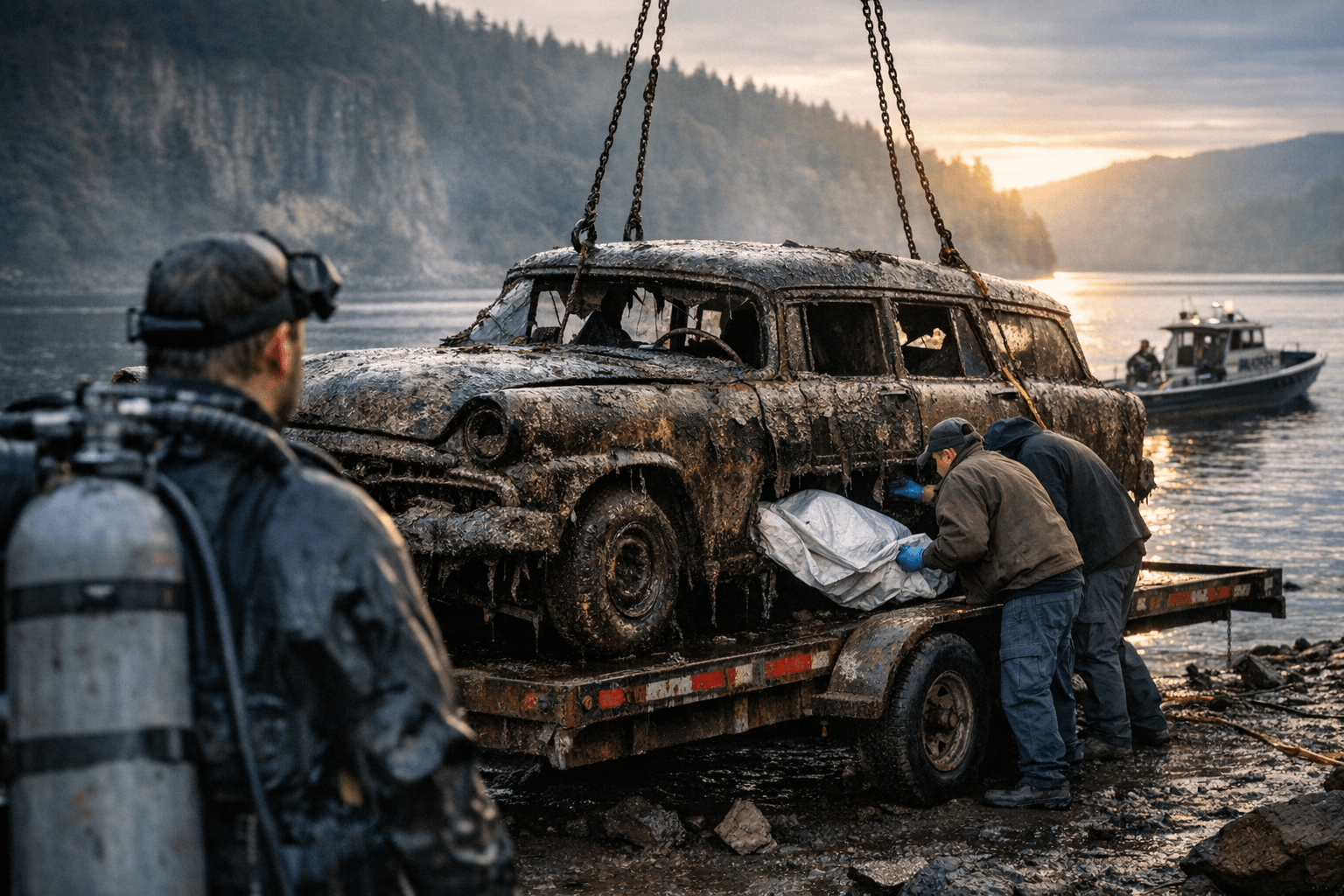 Decades after Martin family vanished, diver finds car, remains in Columbia River