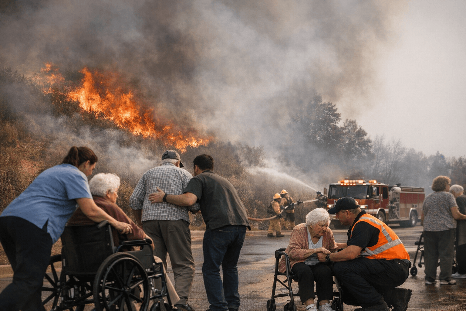 Brush fire near south Asheville assisted living facility prompts evacuation