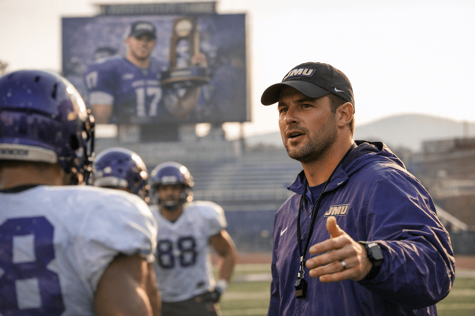 JMU championship hero Bryan Schor returns to Harrisonburg as tight ends coach