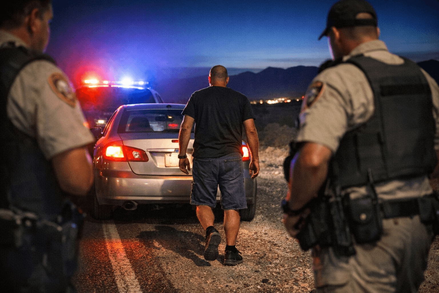 Pahrump traffic stop turns arrest after driver walks behind vehicle