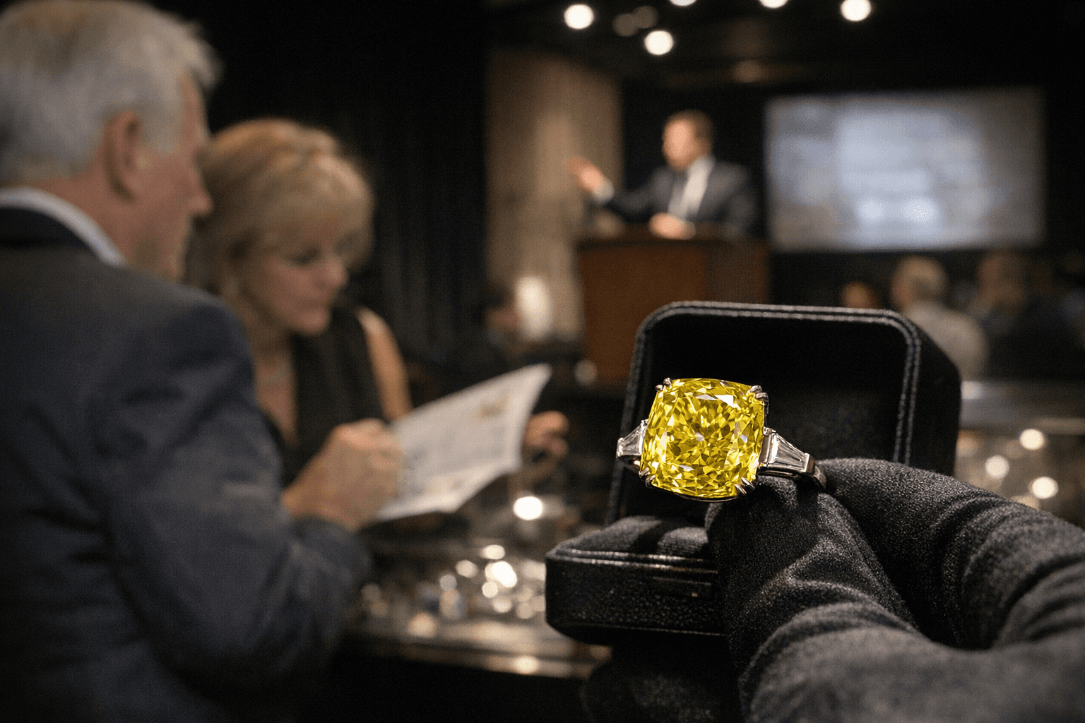 Heritage Auction leads with rare 20.03-carat Cartier yellow diamond ring