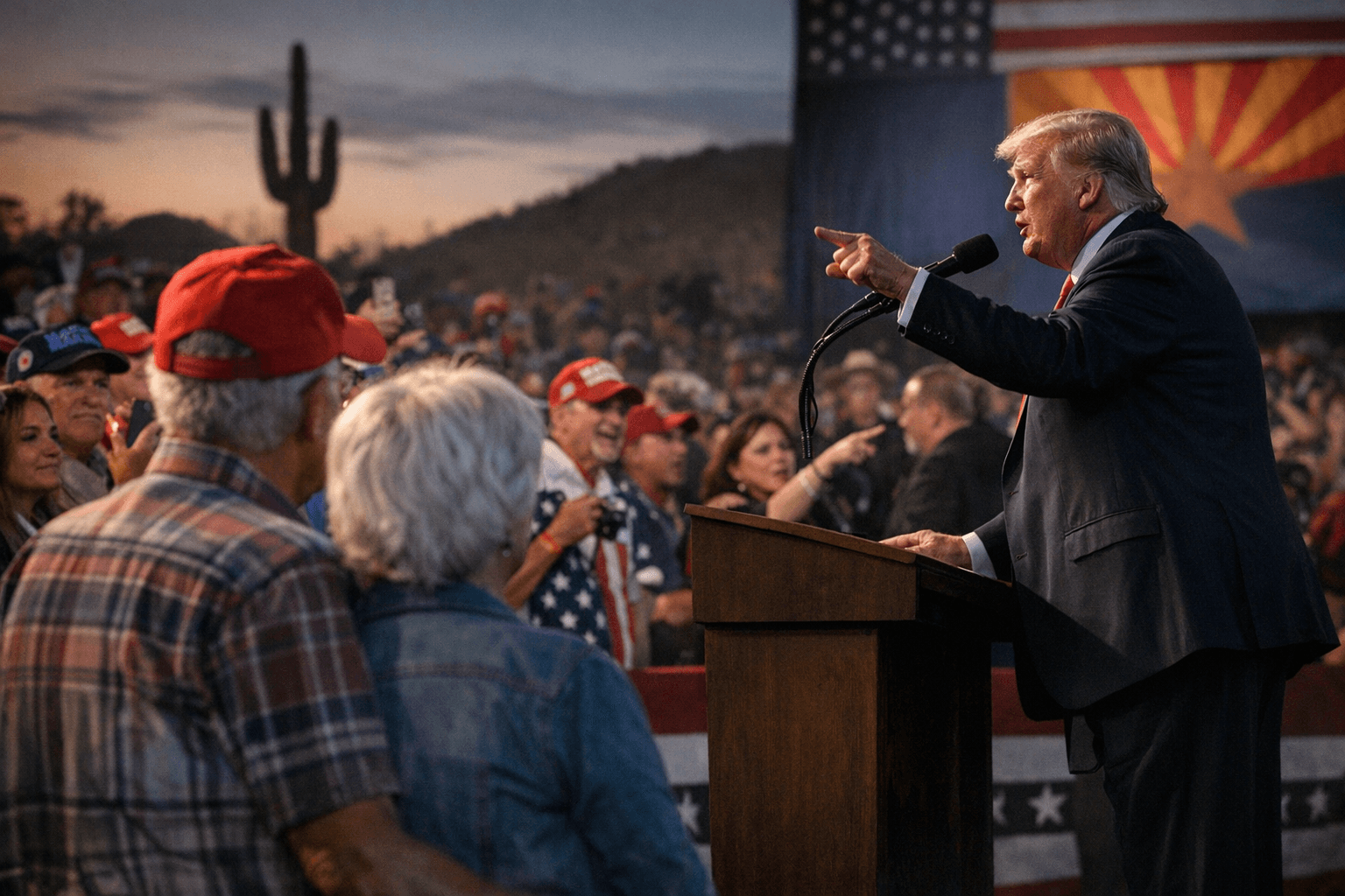 Trump courts Arizona voters as GOP divisions shadow midterm push