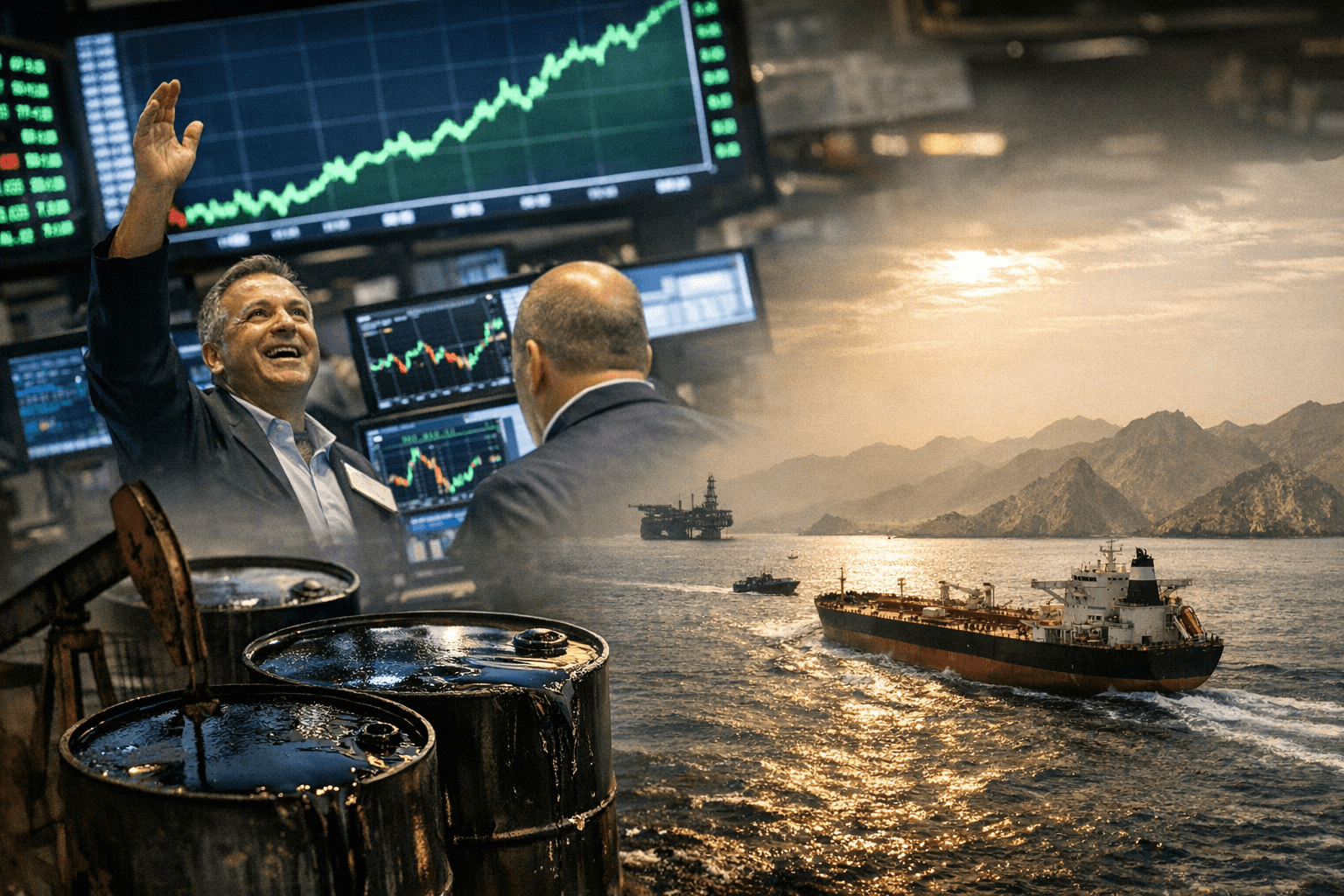 Stocks surge, oil tumbles after Iran says Strait of Hormuz open
