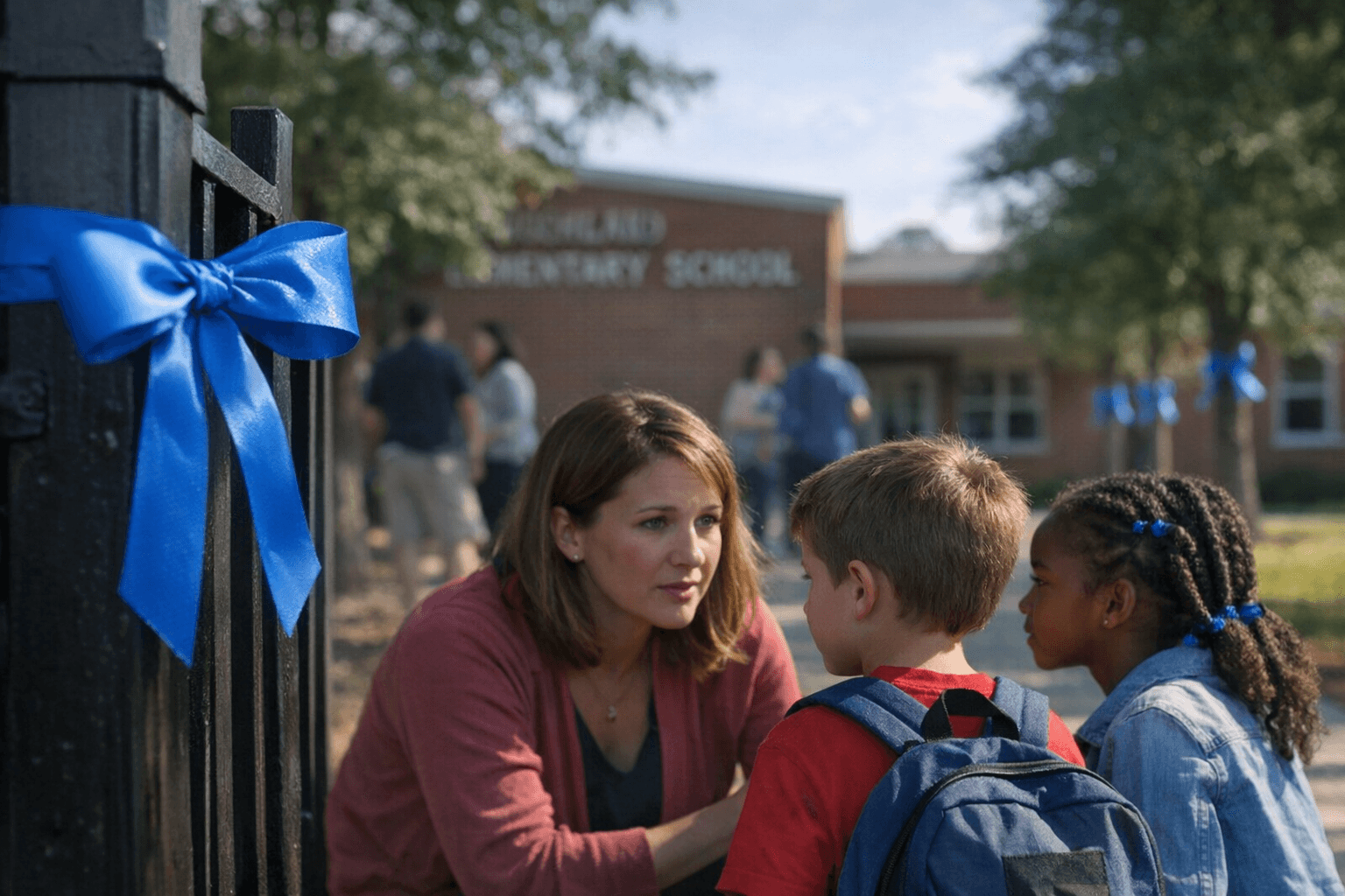 Goochland Elementary wears blue ribbons for child abuse prevention awareness