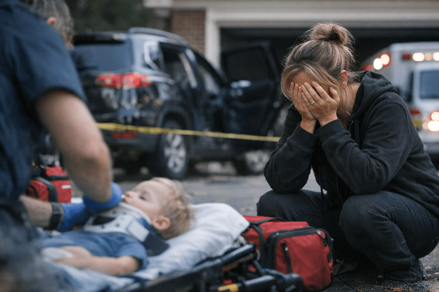 Motherhood influencer says she accidentally ran over son in driveway