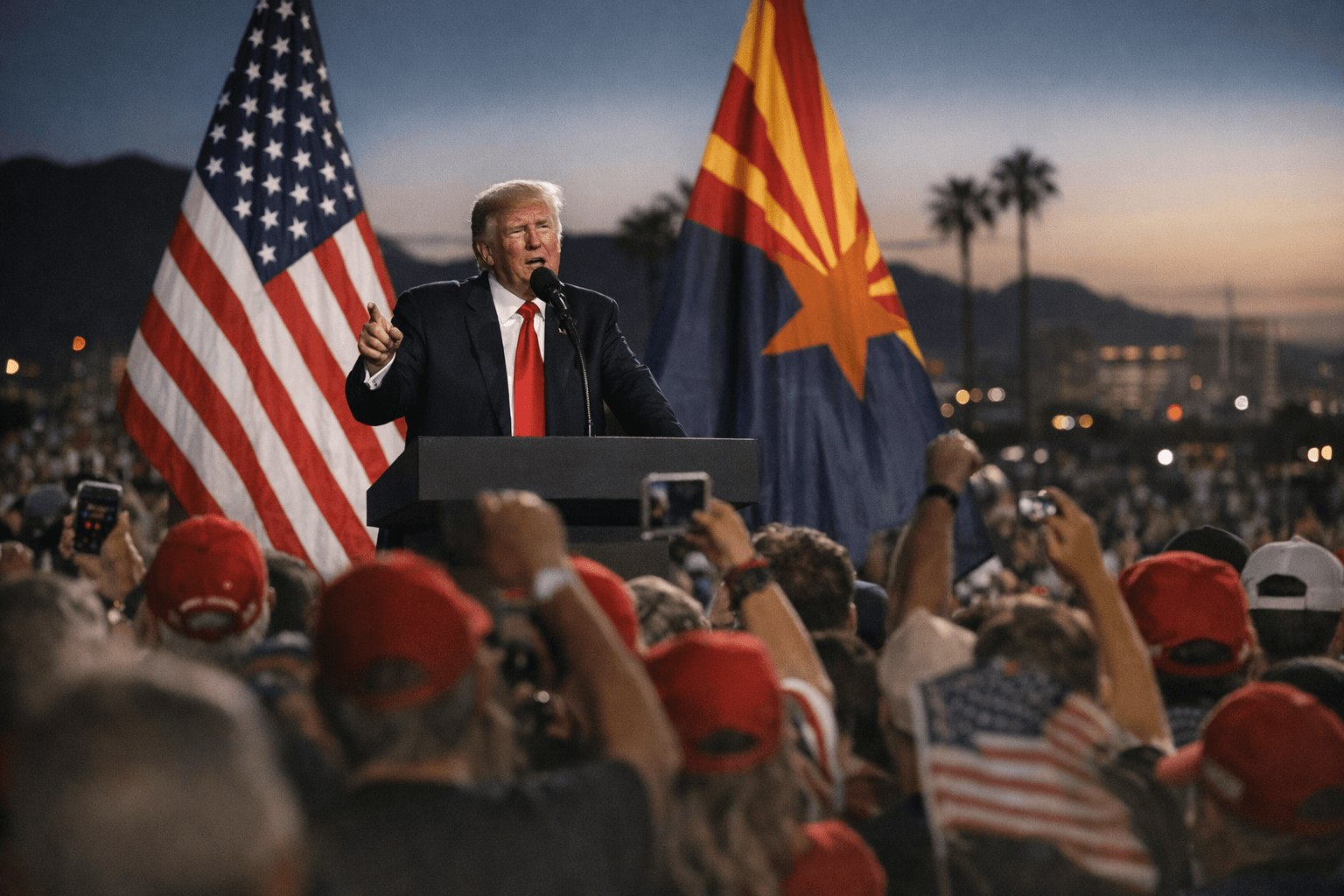 Trump rallies Turning Point USA voters in Phoenix ahead of midterms