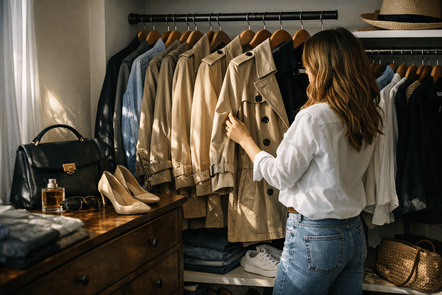 Inside a Shopping Editor’s Spring Closet, Trench Coats Lead the Rotation