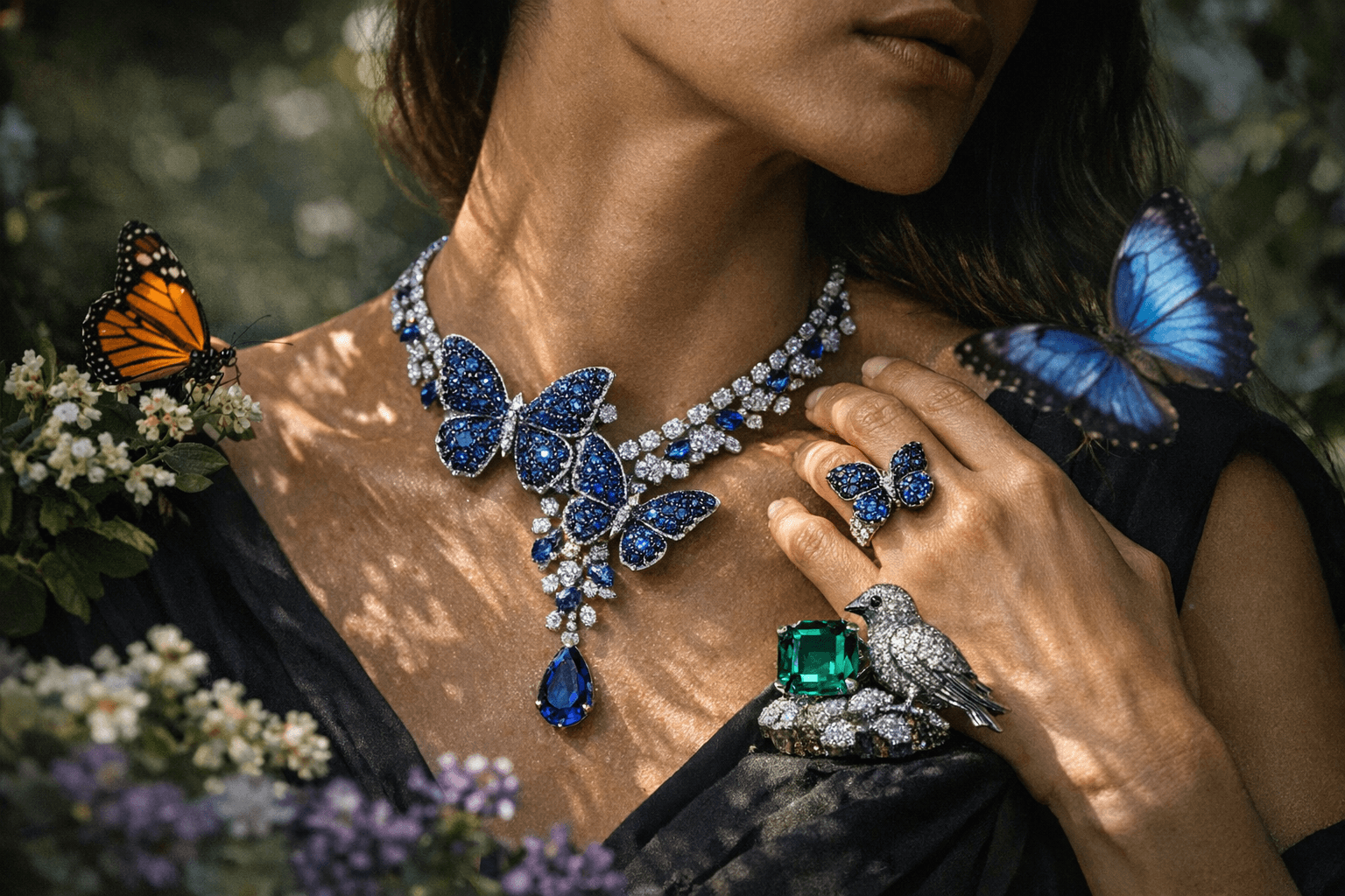 Tiffany’s Hidden Garden High Jewelry Blooms With Butterflies and Sapphires