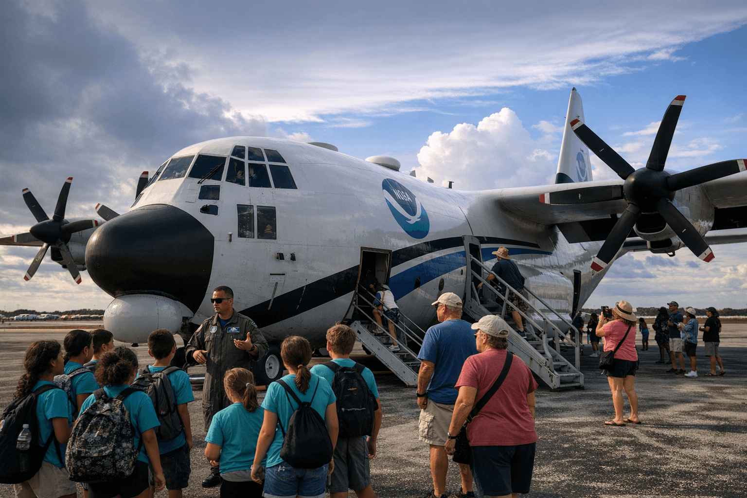 NOAA Hurricane Hunter aircraft returns to Marathon Airport for tours