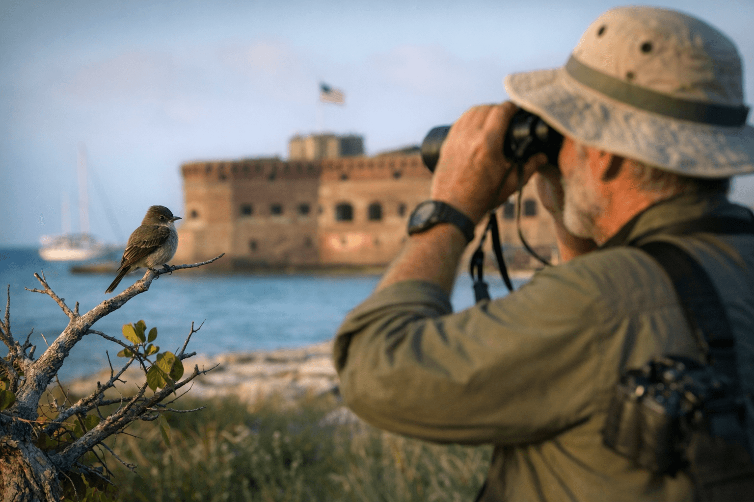 Rare Cuban Pewee confirmed in Monroe County’s Dry Tortugas National Park