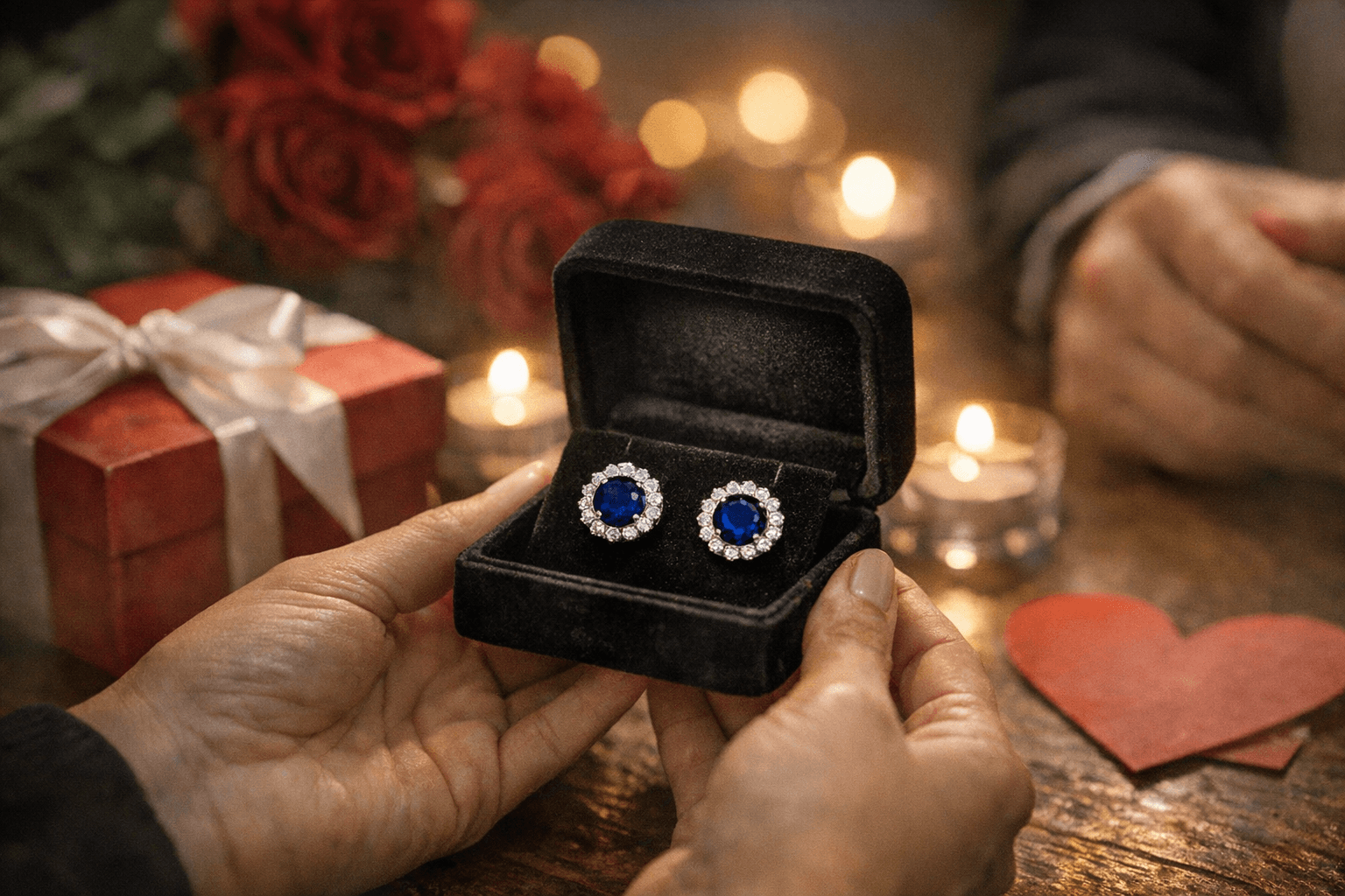 Walmart’s Amy and Annette sapphire halo earrings drop to $19 for Valentine’s Day gifts