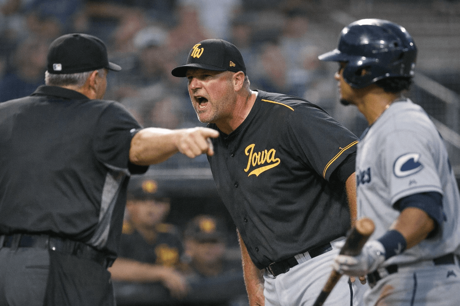 Clippers top Iowa 5-3, Tracy ejected after ABS challenge debate
