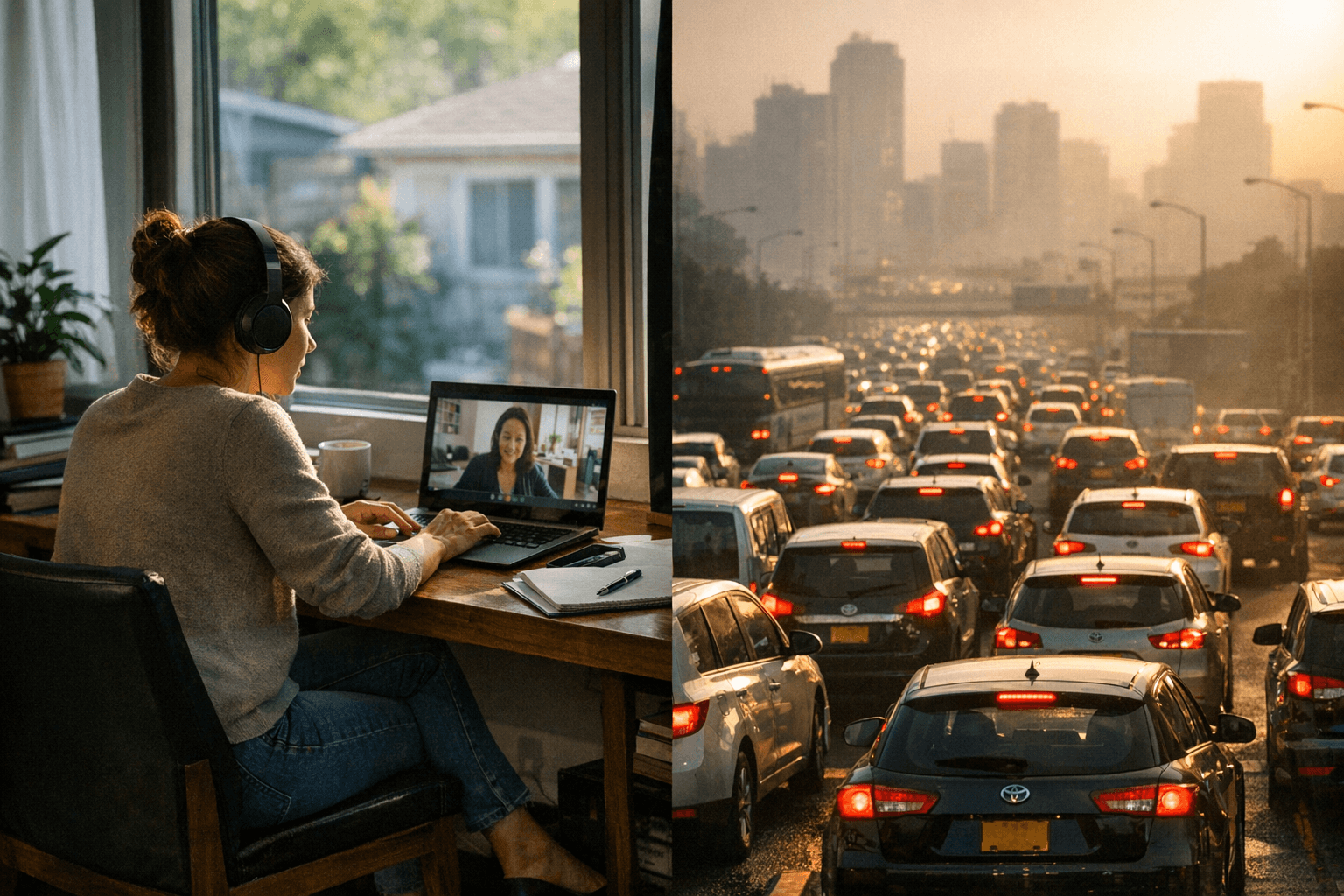 עבודה מהבית יומיים בשבוע: פתרון מיידי לפקקים ולזיהום