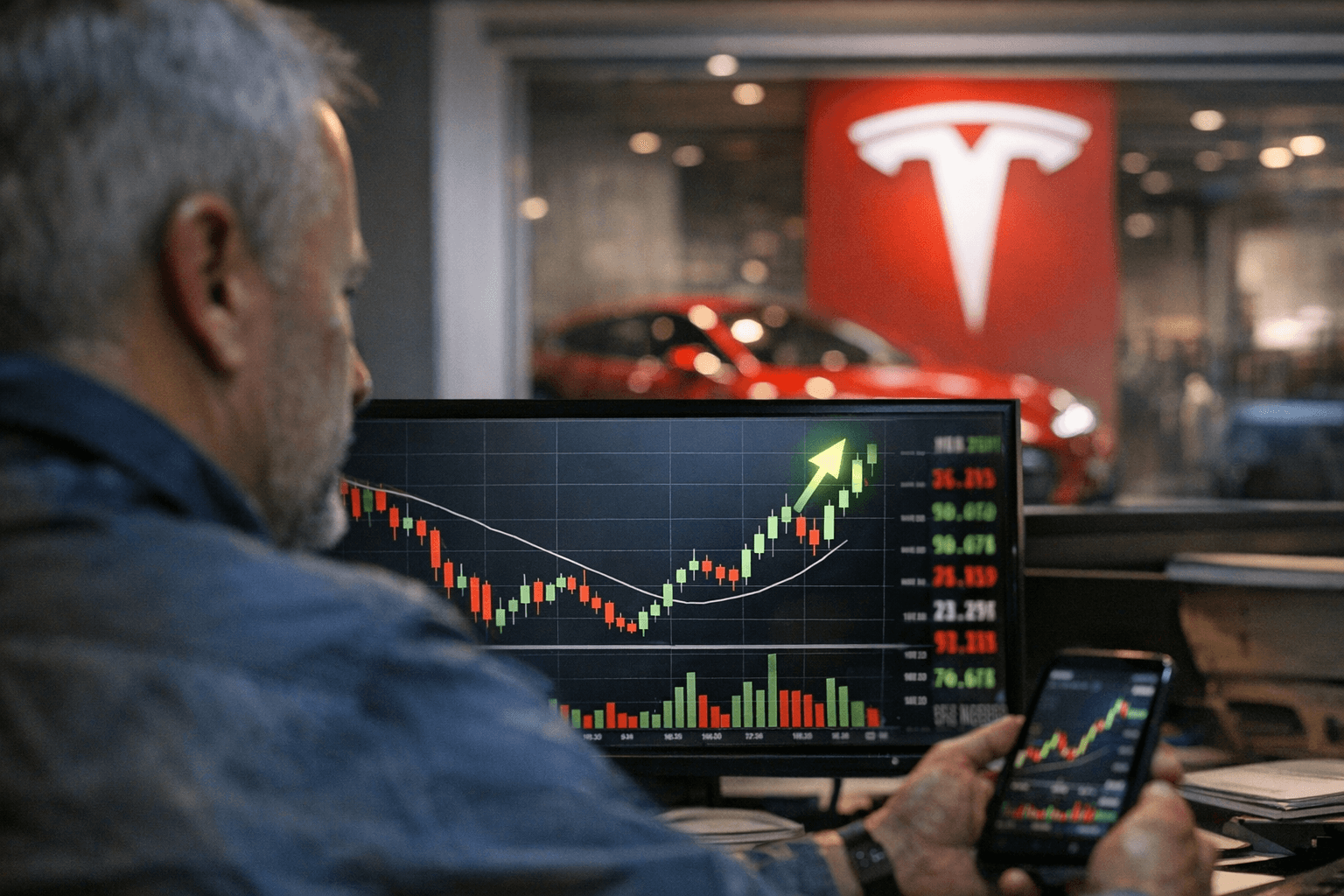 טסלה מתאוששת: דפוסי הגרף מאותתים על הזדמנות מסחר