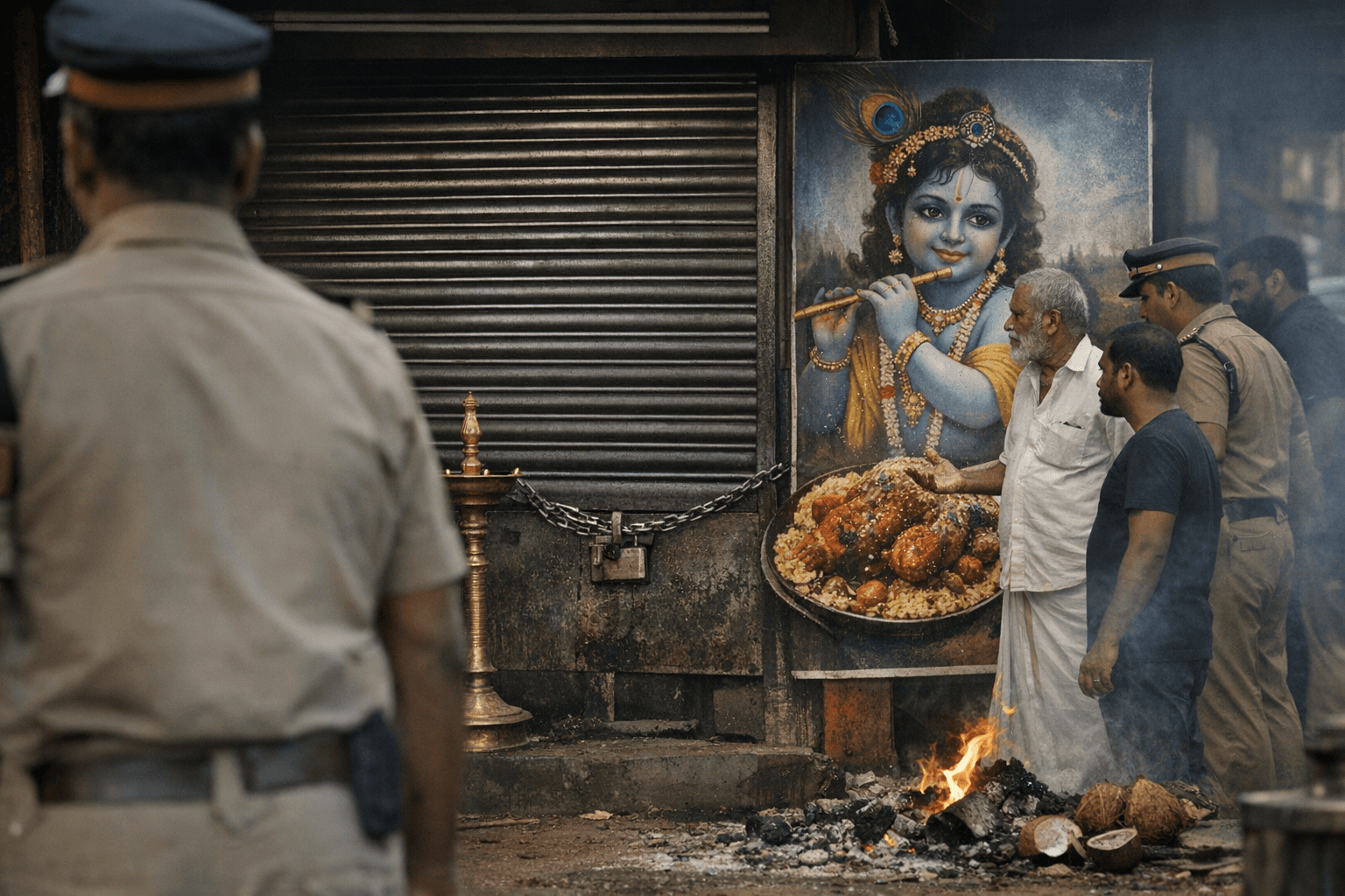Kerala restaurant owner faces arrest over Lord Krishna chicken ad backlash
