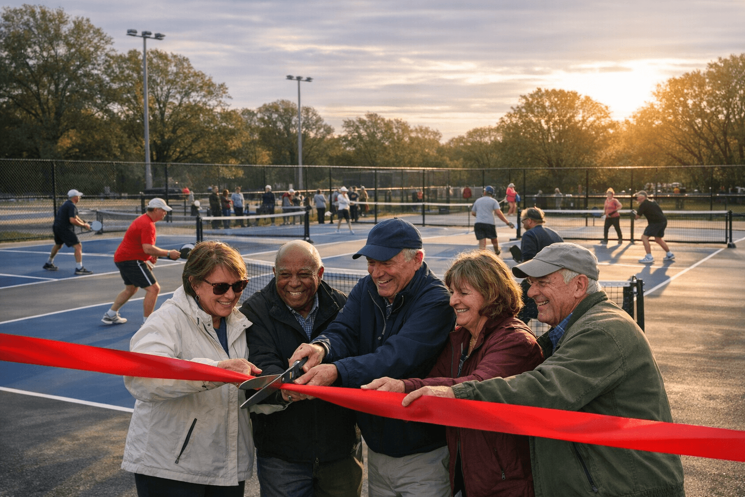 Evanston opens James Park pickleball courts with ribbon cutting, play session