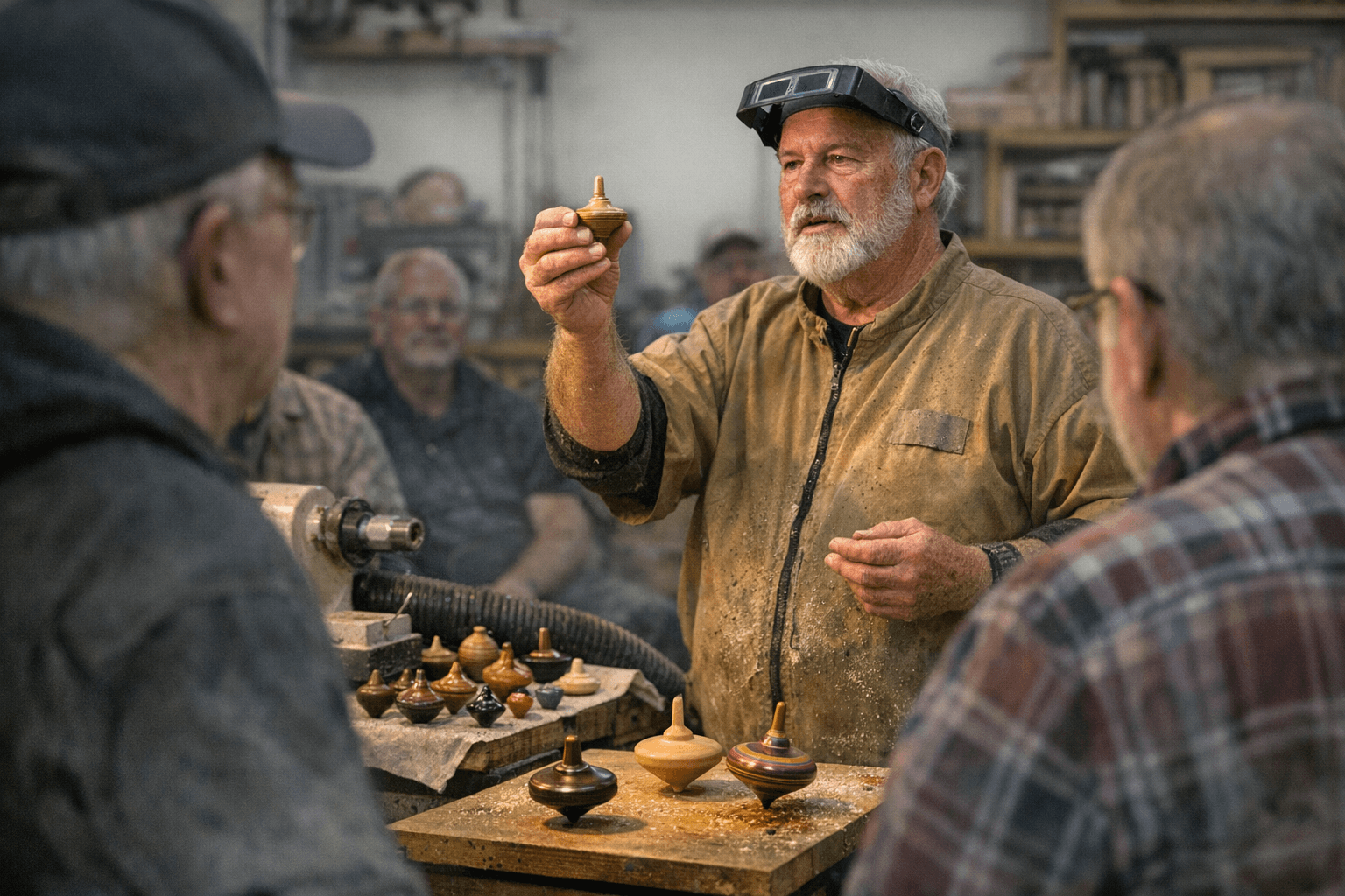Badger Woodturners April meeting spotlights spinning tops with Rodney Bethel