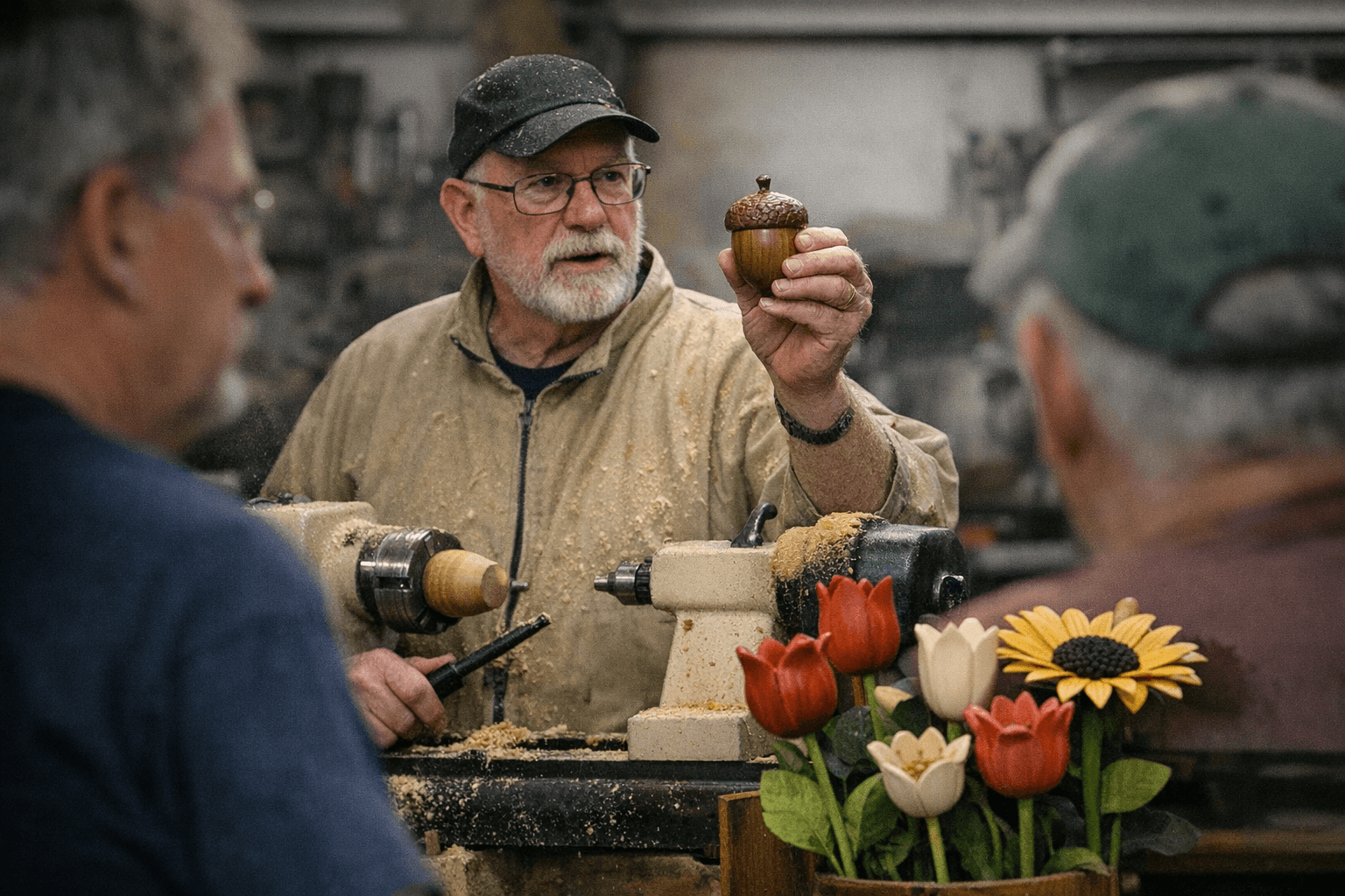 Coulee Region Woodturners feature acorn box demo, flower challenge