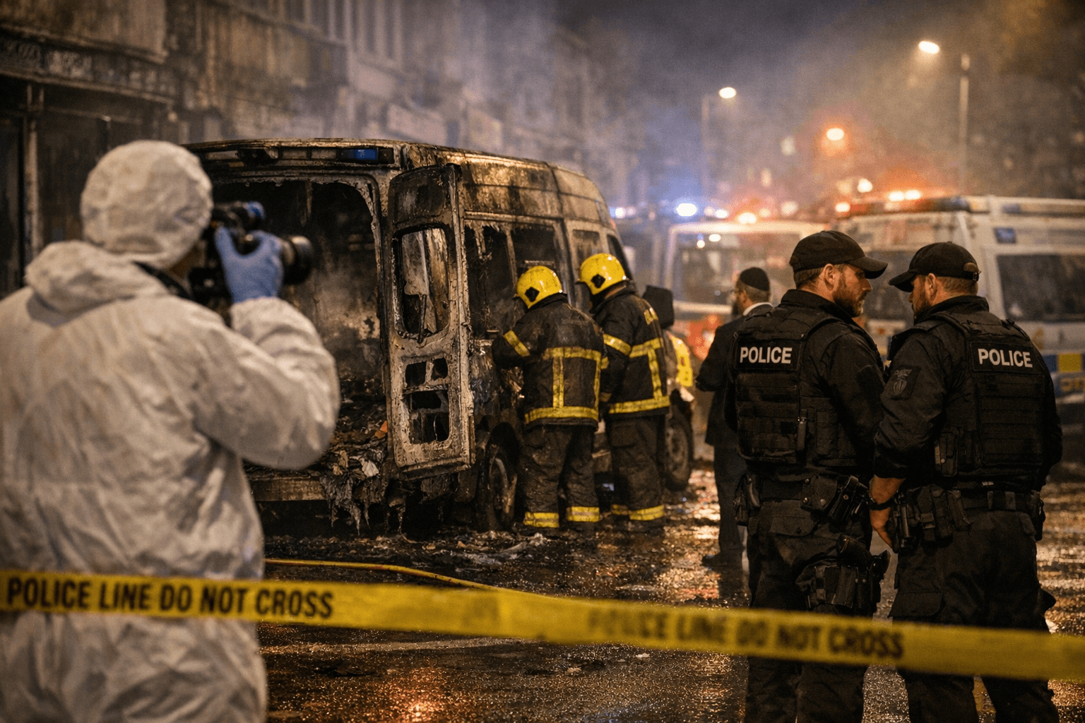 Counter-terror police probe arson attack near north London Jewish shops