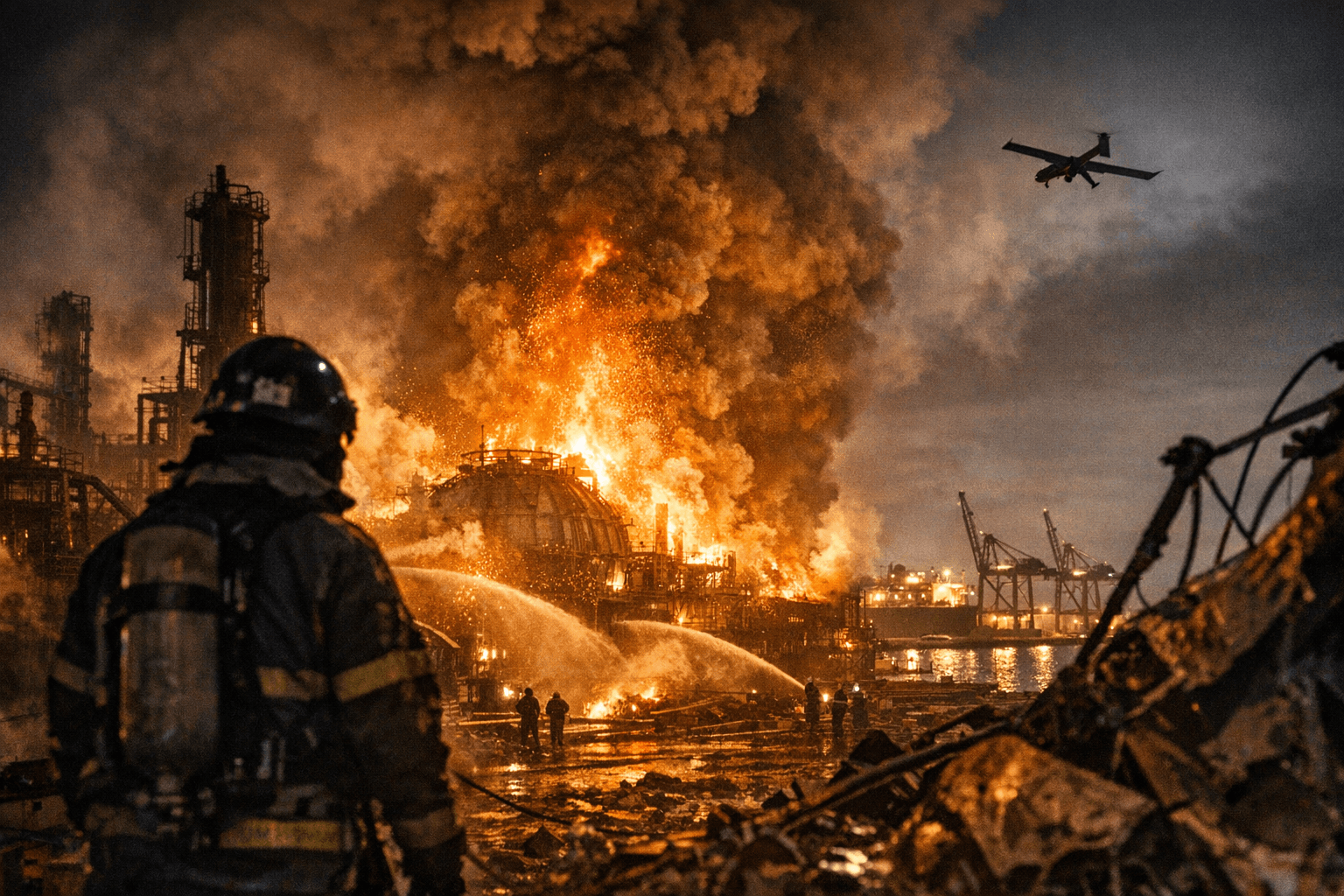 Ukrainian drones strike Russian oil refineries, Baltic Sea port overnight