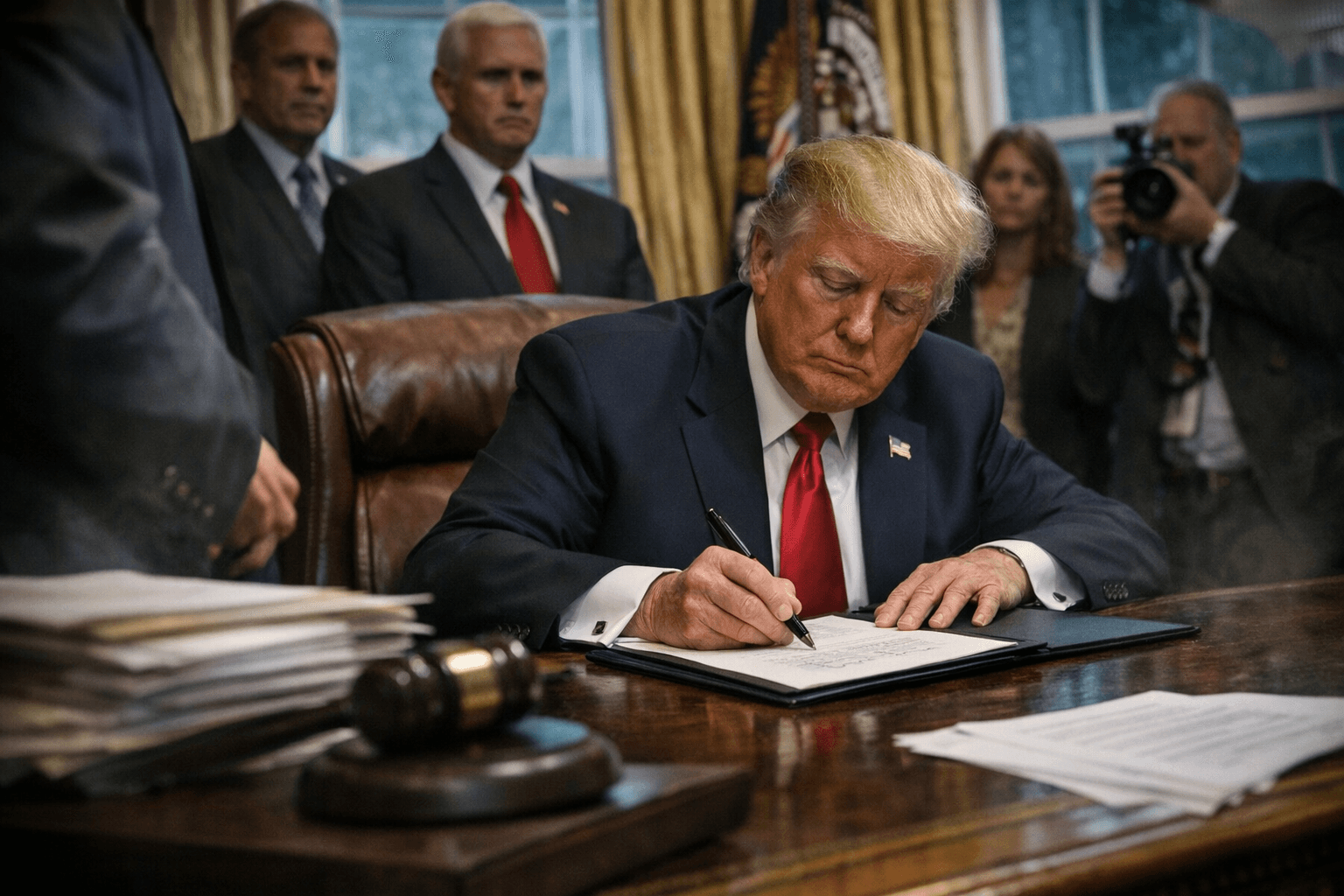 Trump Holds White House Executive Order Signing Amid Legal Challenges