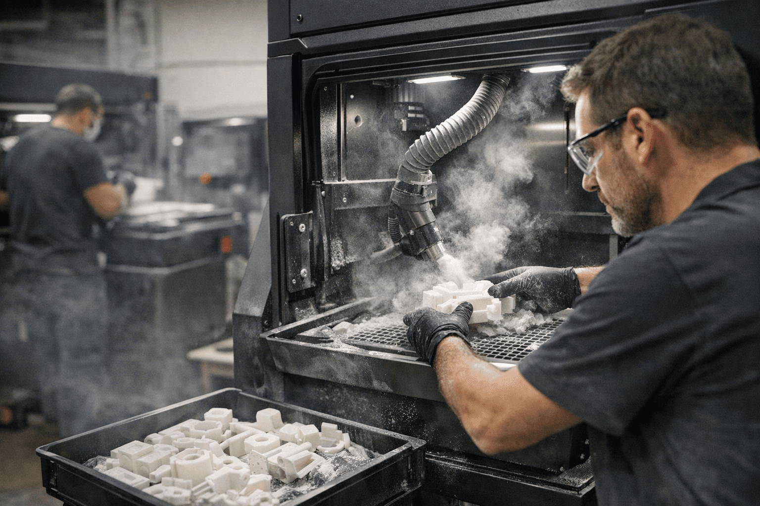 Raise3D B520 targets SLS finishing, automating powder cleanup for users