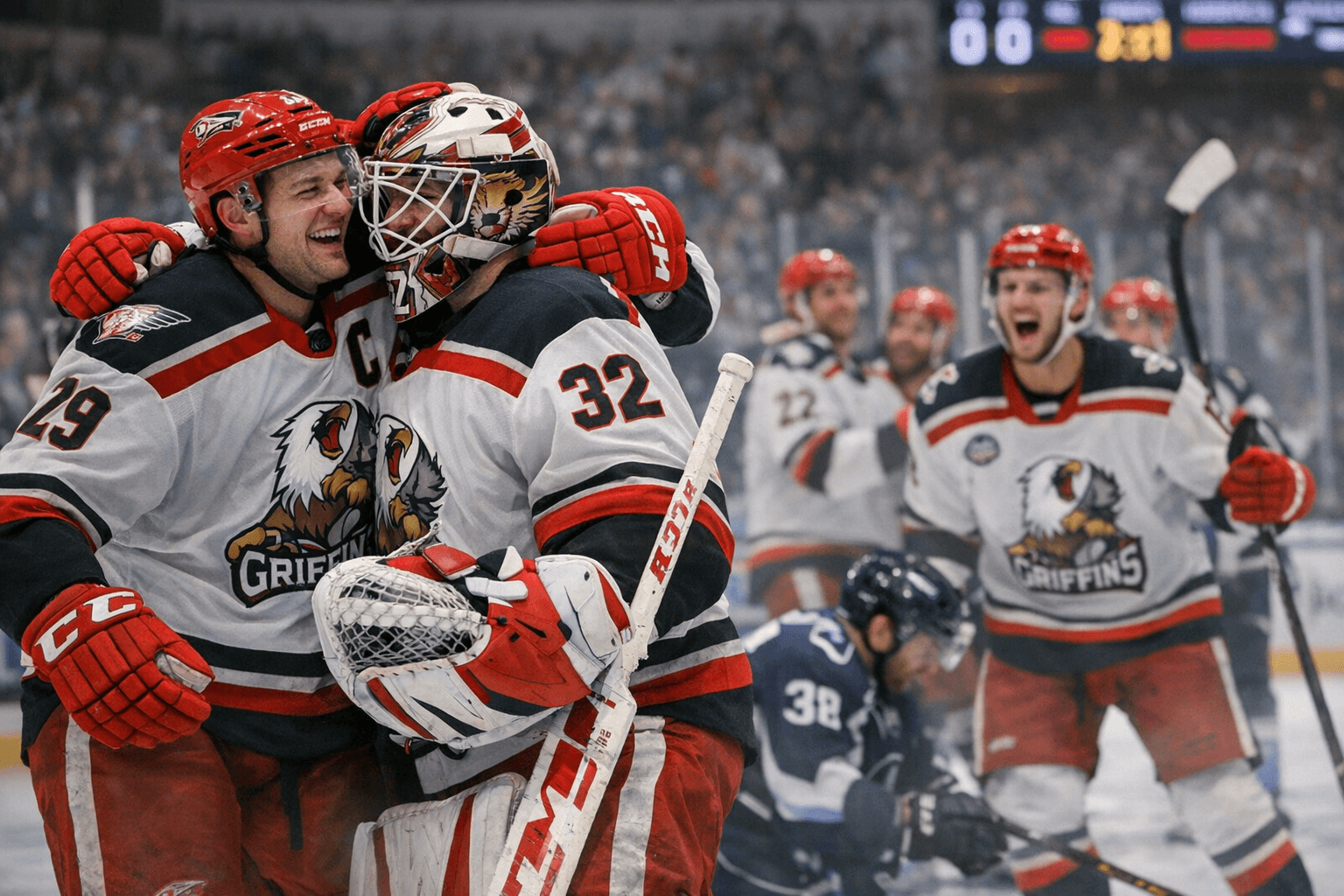 Griffins dominate Admirals 8-0, set franchise road wins record