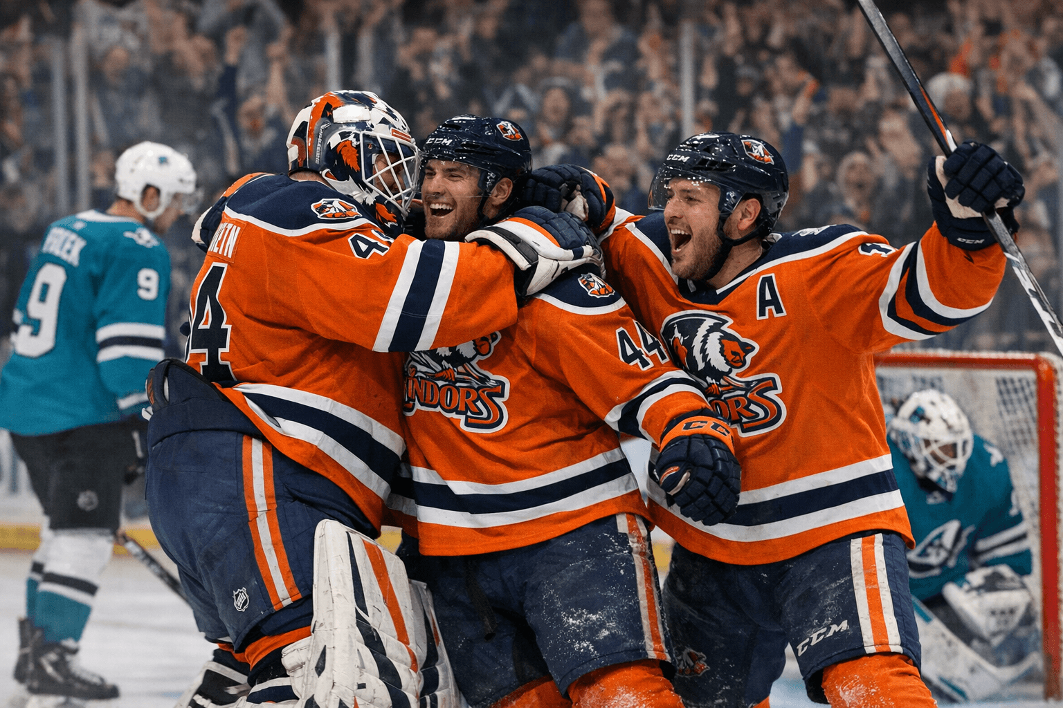 Condors top Barracuda 5-2, lock up 25th home win of season