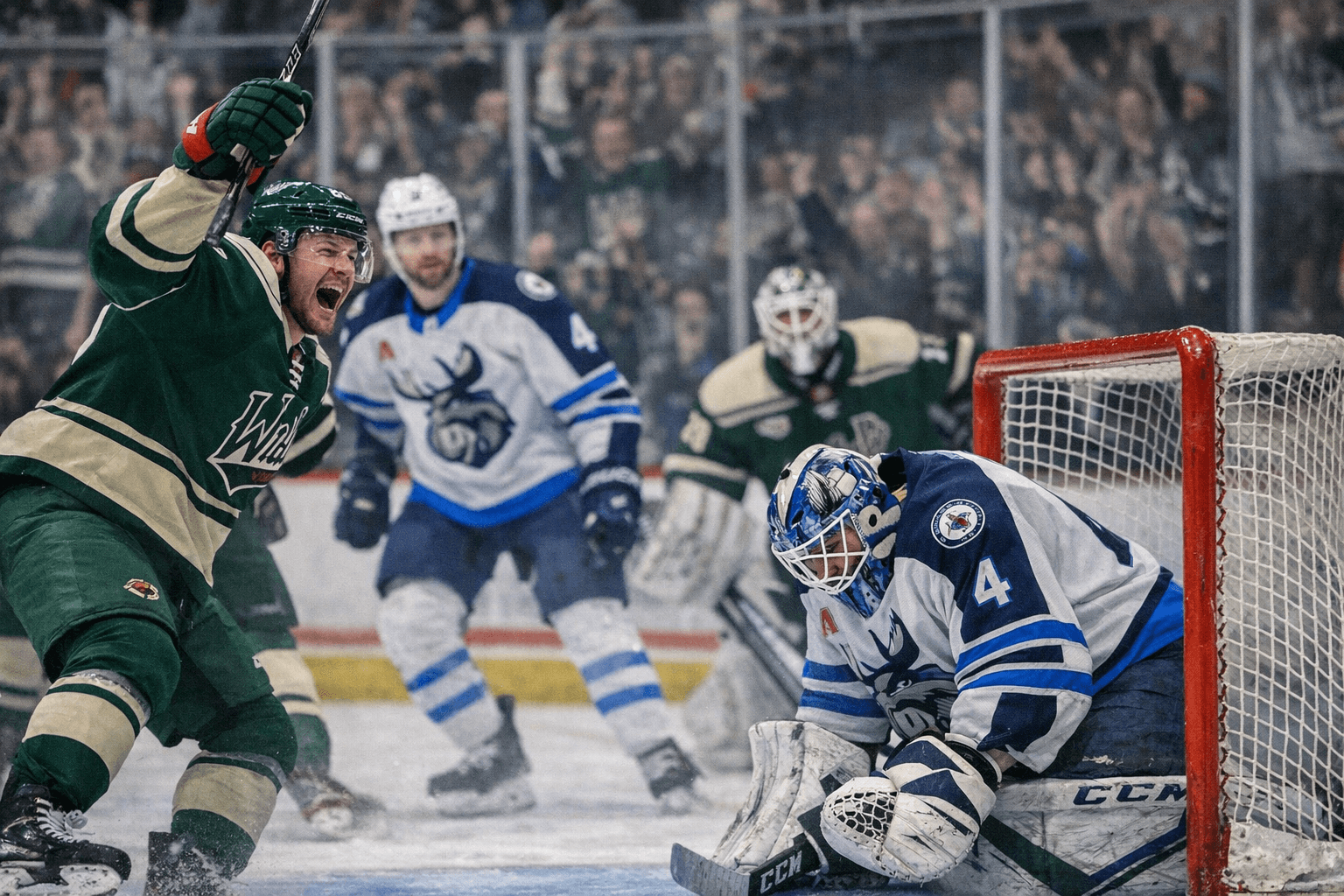 Wild Edge Moose 3-2 in Shootout After Late Game-Tying Goal