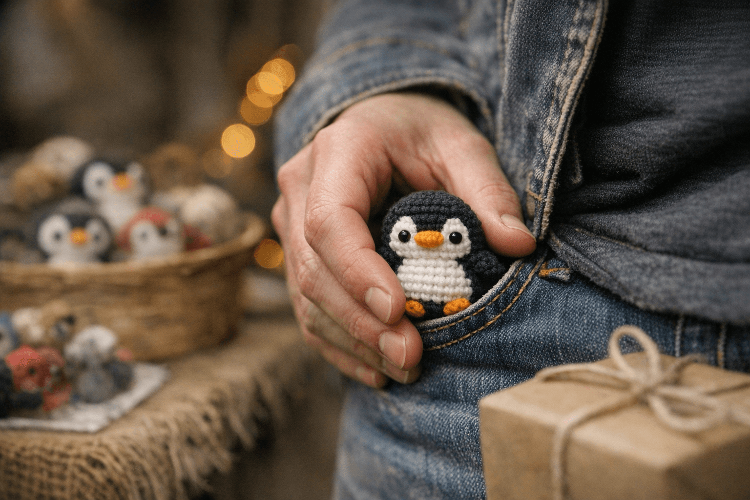 Pocket Penguin Amigurumi Fits in Your Pocket, Makes a Quick Gift